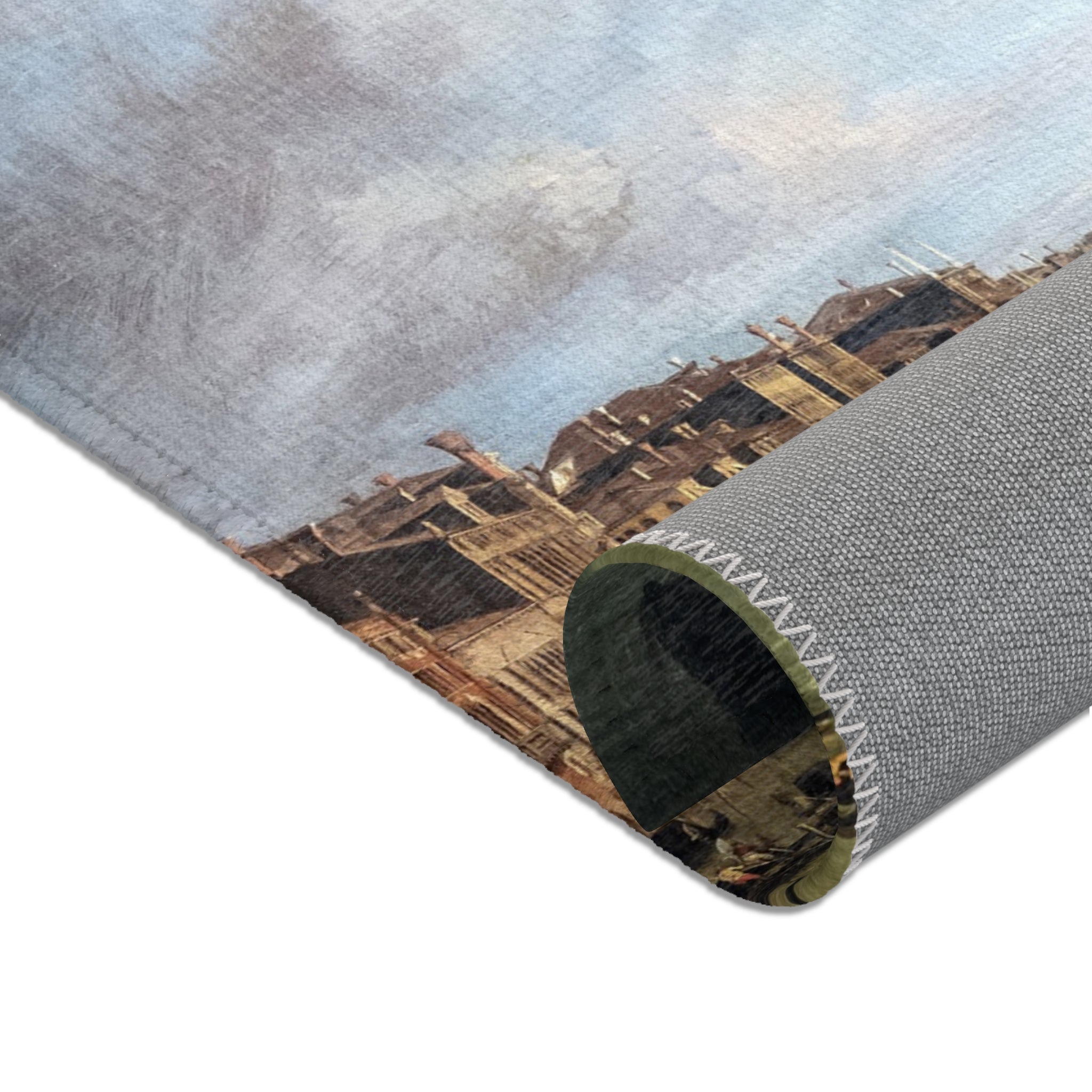 Ca' Rezzonico - Canal Grande da Palazzo Balbi a Rialto C.1722 - Canaletto | Area Rug