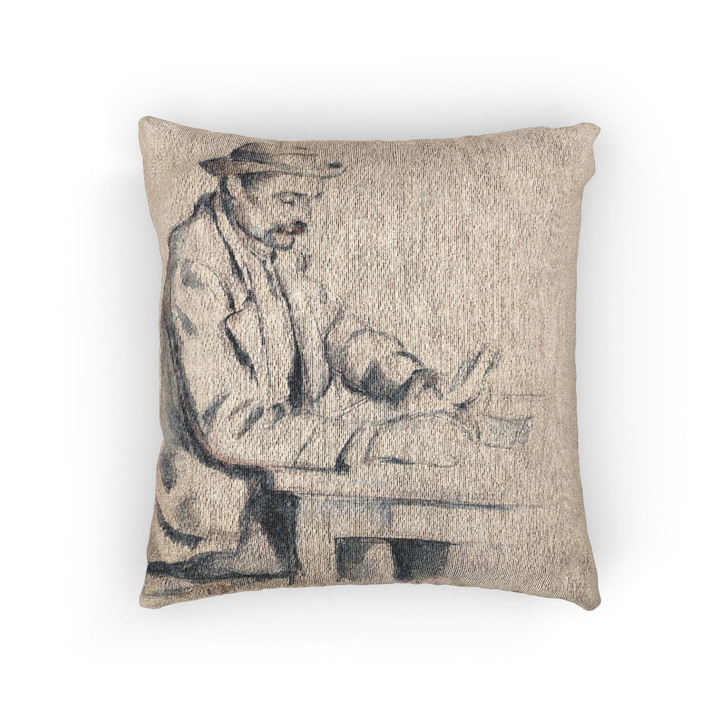 Paul Cezanne - A Study for the Card Players | Woven Pillow