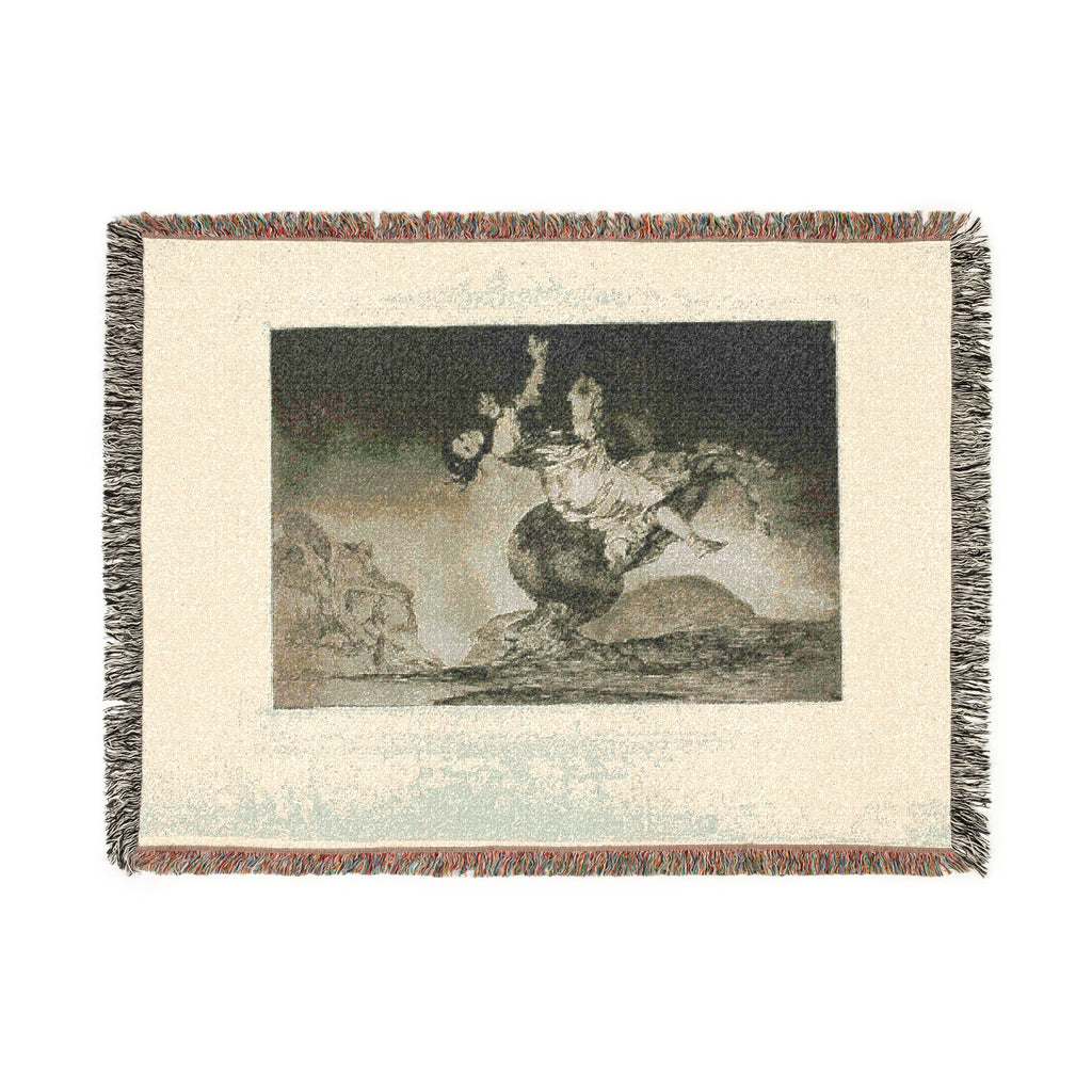 Francisco José de Goya y Lucientes - A Woman and a Horse, Let Someone Else Master Them, plate ten from Los Proverbios | Woven Tapestry Blanket