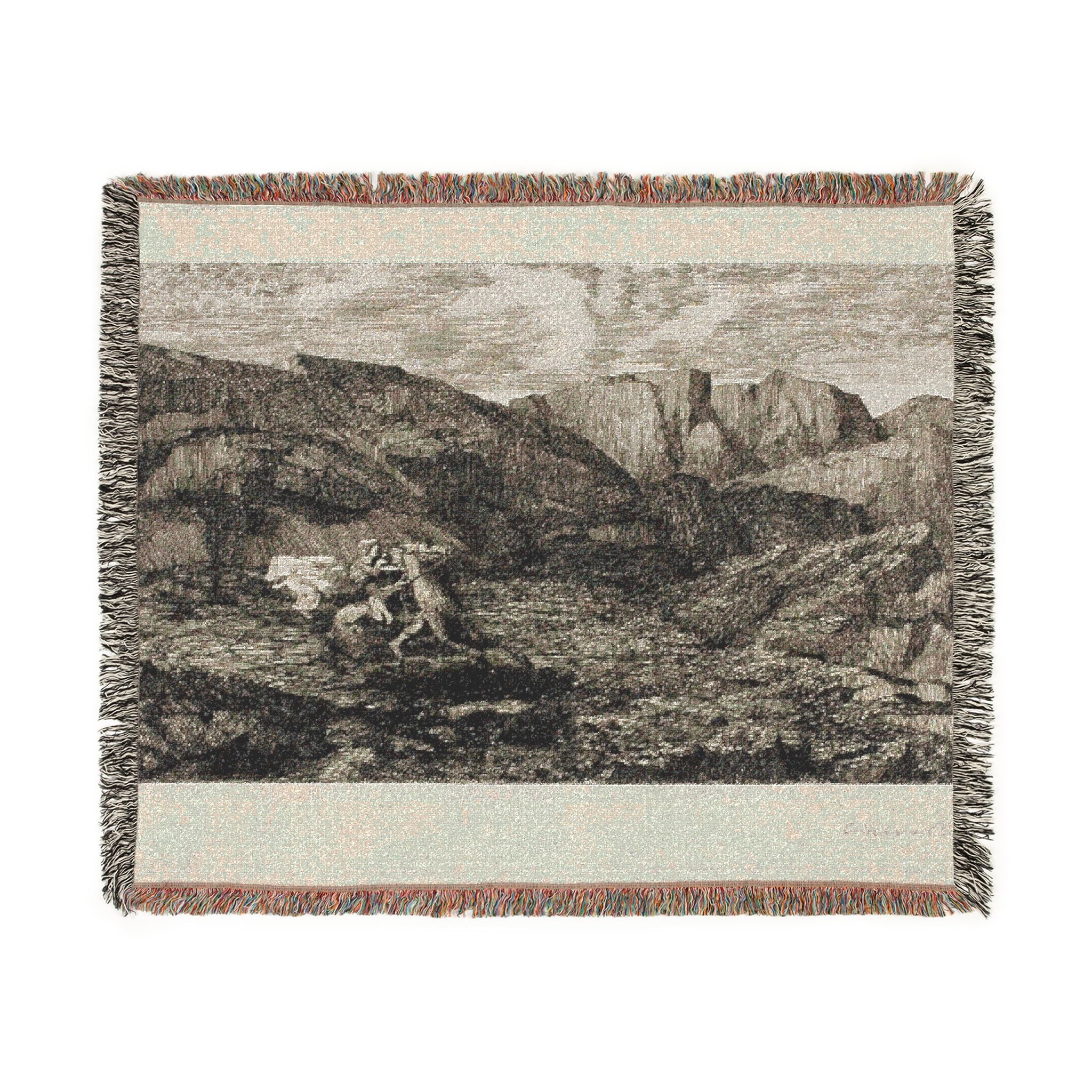 Odilon Redon - Fear | Woven Tapestry Blanket