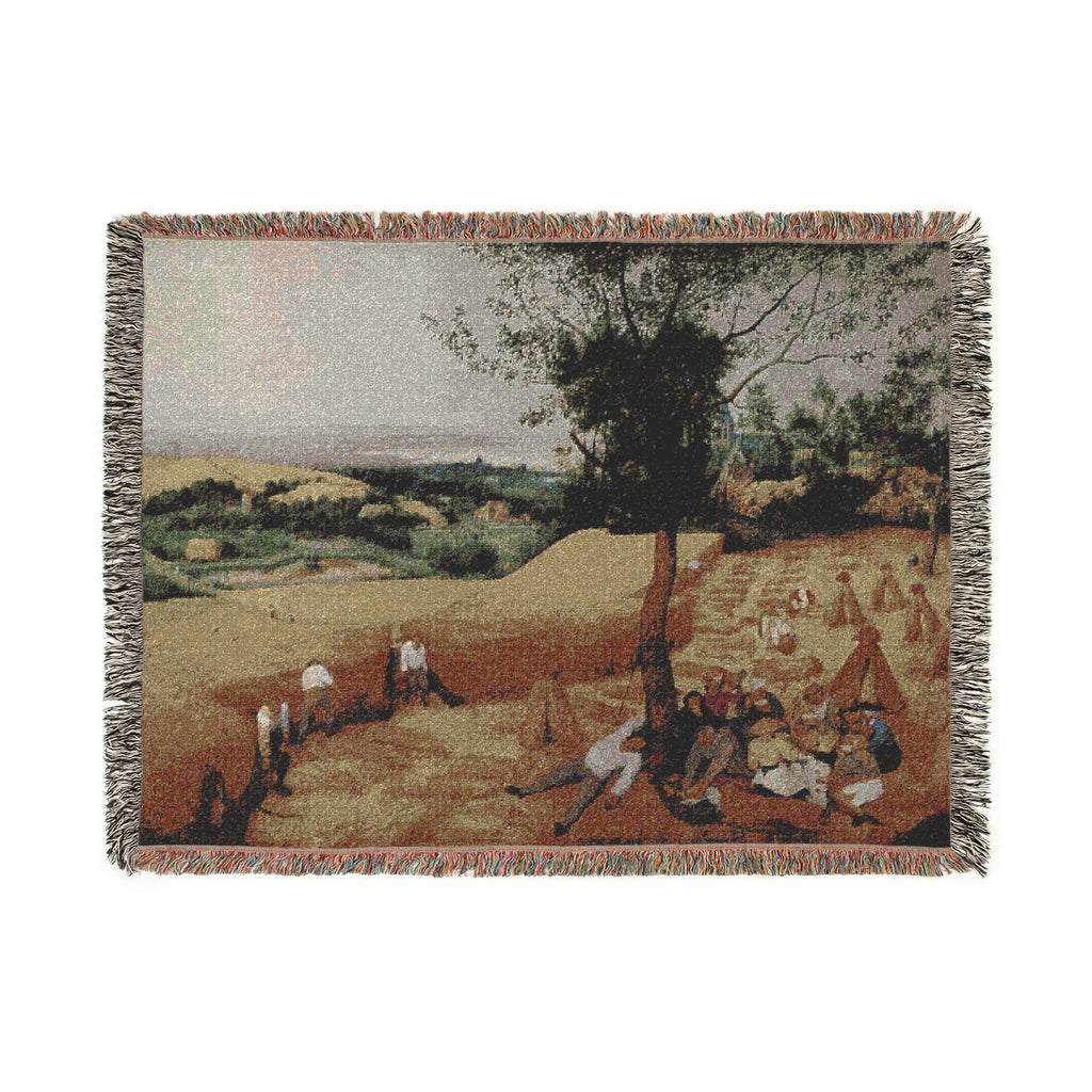 Pieter Bruegel the Elder- The Harvesters - Google Art Project | Woven Tapestry Blanket