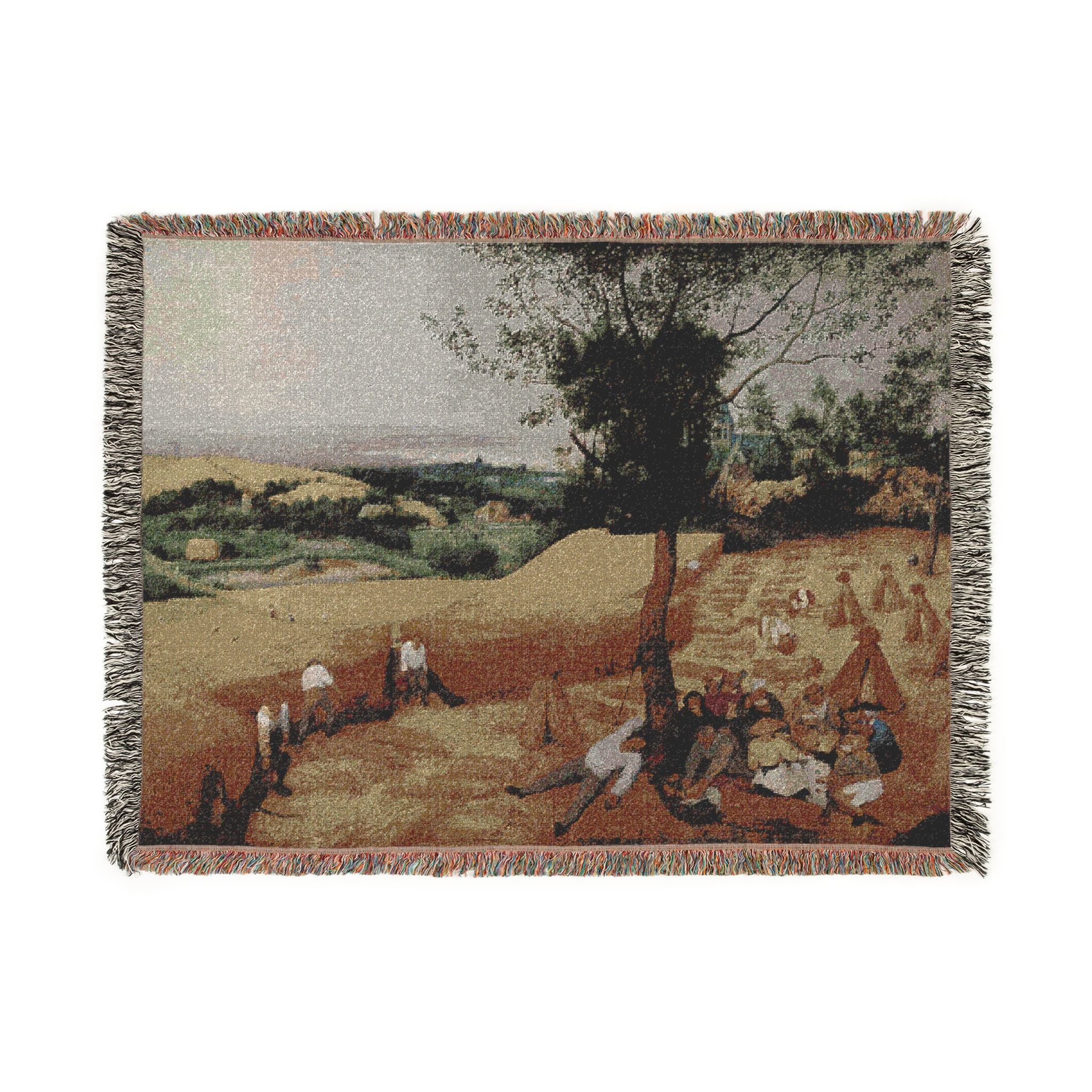 Pieter Bruegel the Elder- The Harvesters - Google Art Project | Woven Tapestry Blanket