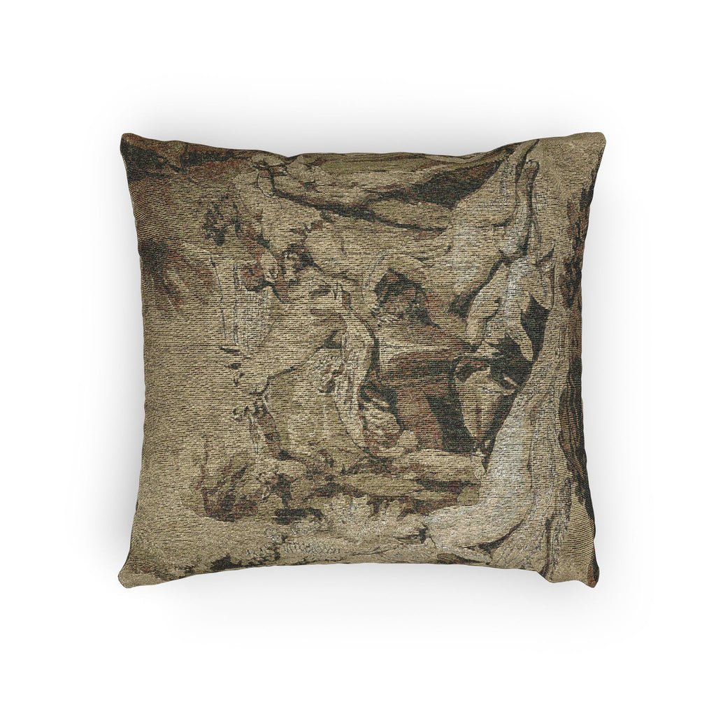 Nicolas Poussin - Drunken Silenus Satyr and Nymphs | Woven Pillow