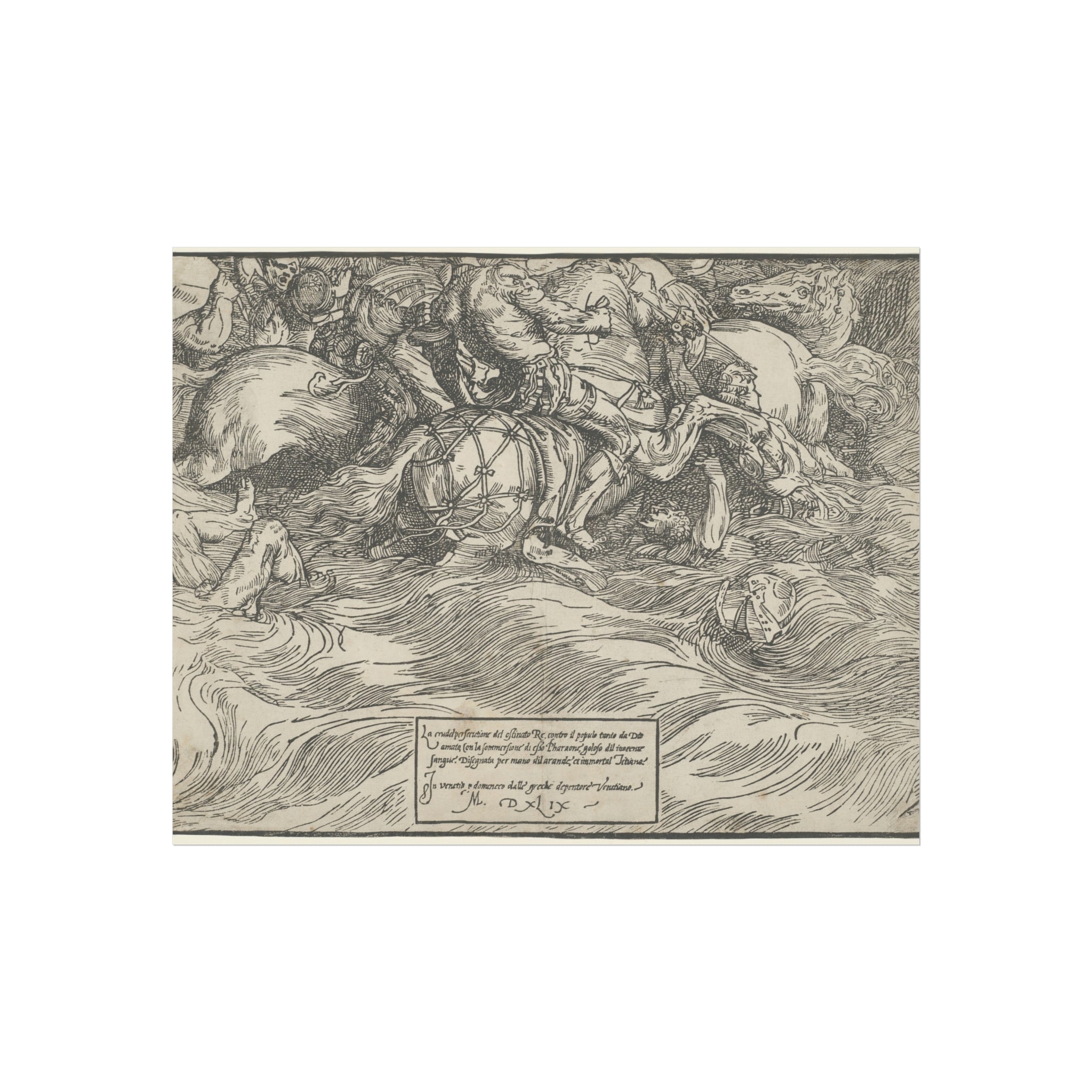 Titian - The Submersion of Pharaoh's Army in the Red Sea | Fine Art Poster