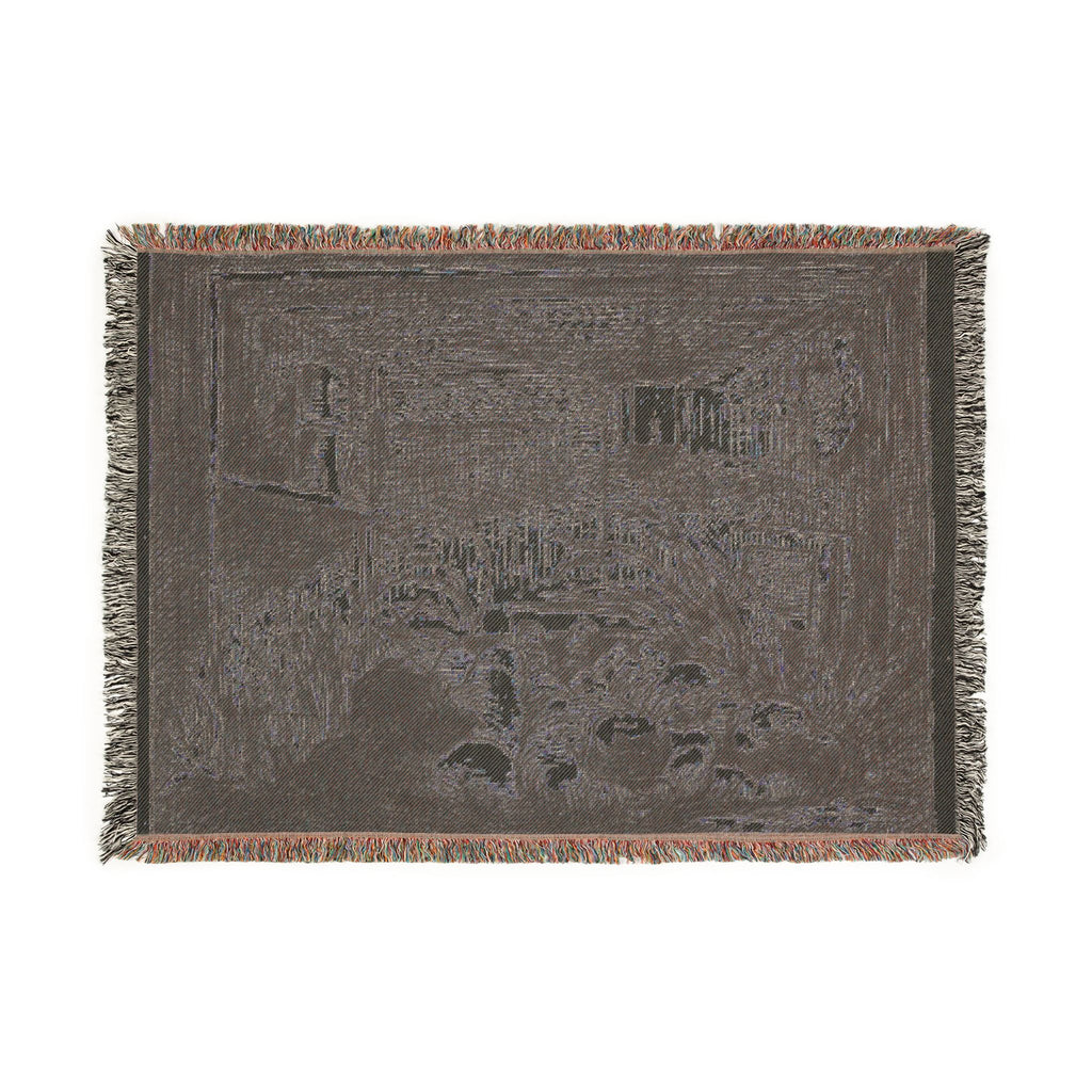 Charles François Daubigny - Bedding Down on the Boat (Night on the boat) | Woven Tapestry Blanket