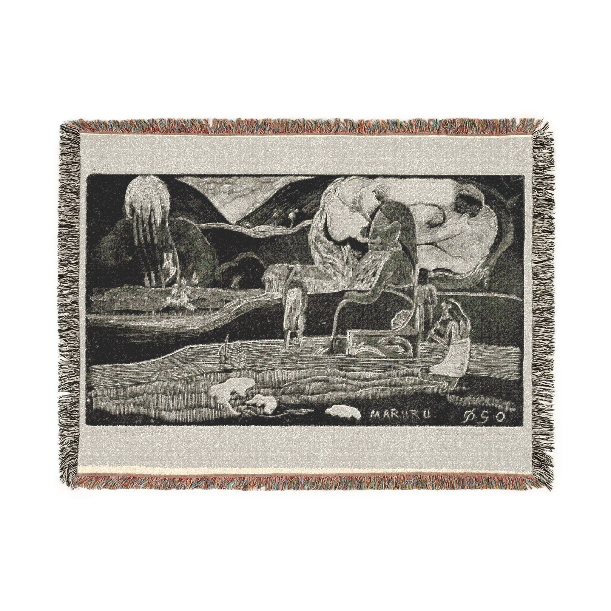 Paul Gauguin - Maruru (Offerings of Gratitude), from the Noa Noa Suite | Woven Tapestry Blanket