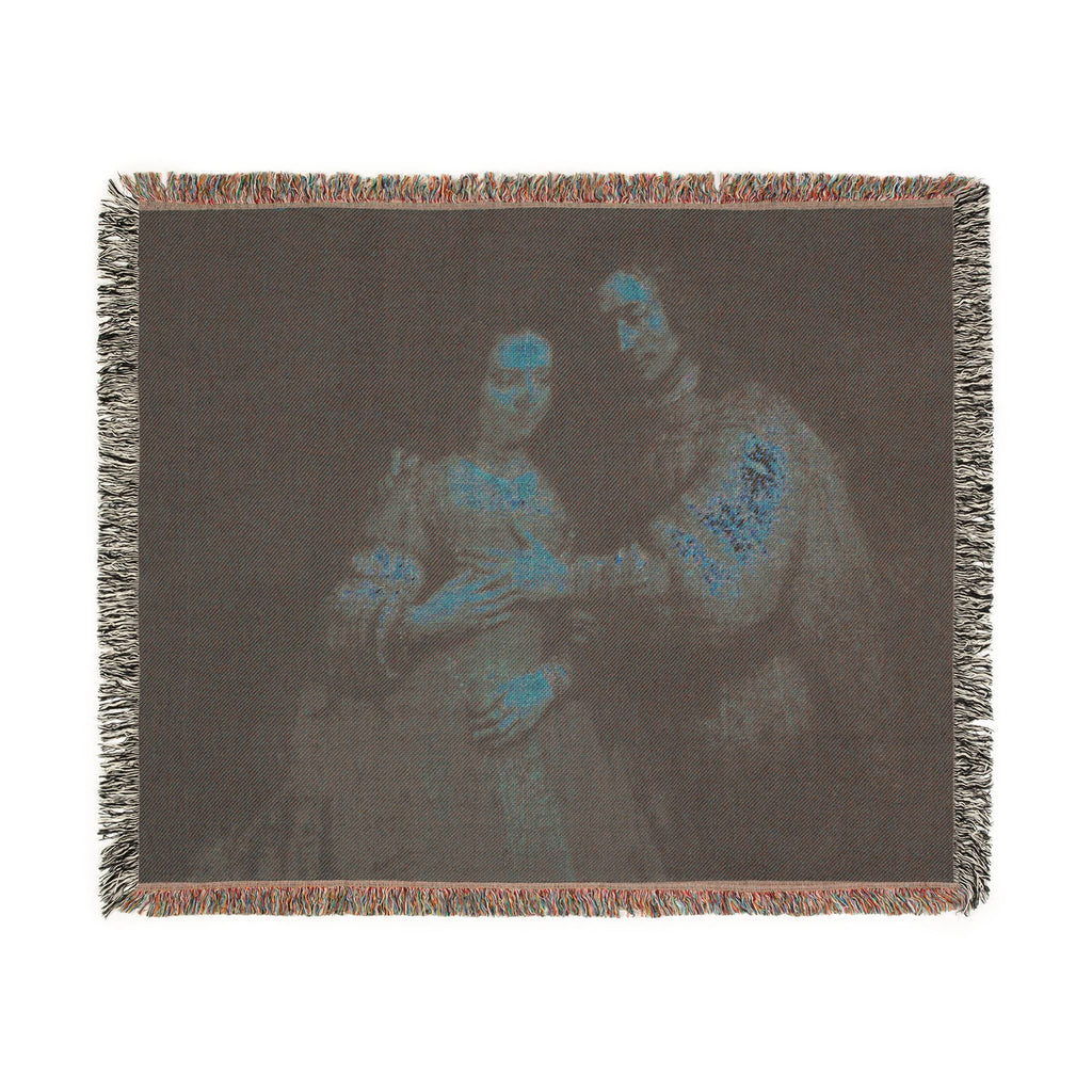 Rembrandt Harmensz. van Rijn - Portret van een paar als oudtestamentische figuren, genaamd 'Het Joodse bruidje' - Google | Woven Tapestry Blanket