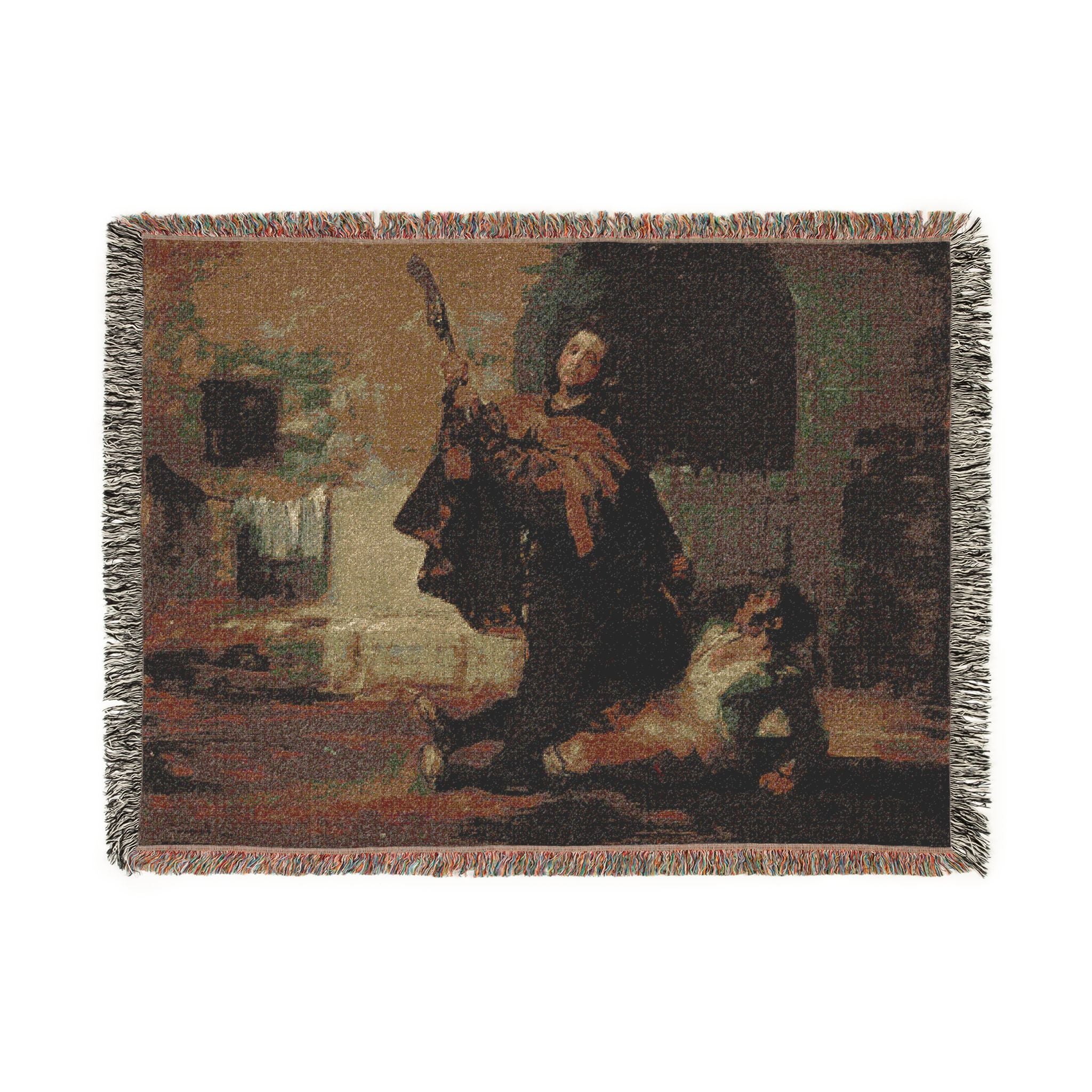 Francisco José de Goya y Lucientes - Friar Pedro Clubs El Maragato with the Butt of the Gun | Woven Tapestry Blanket