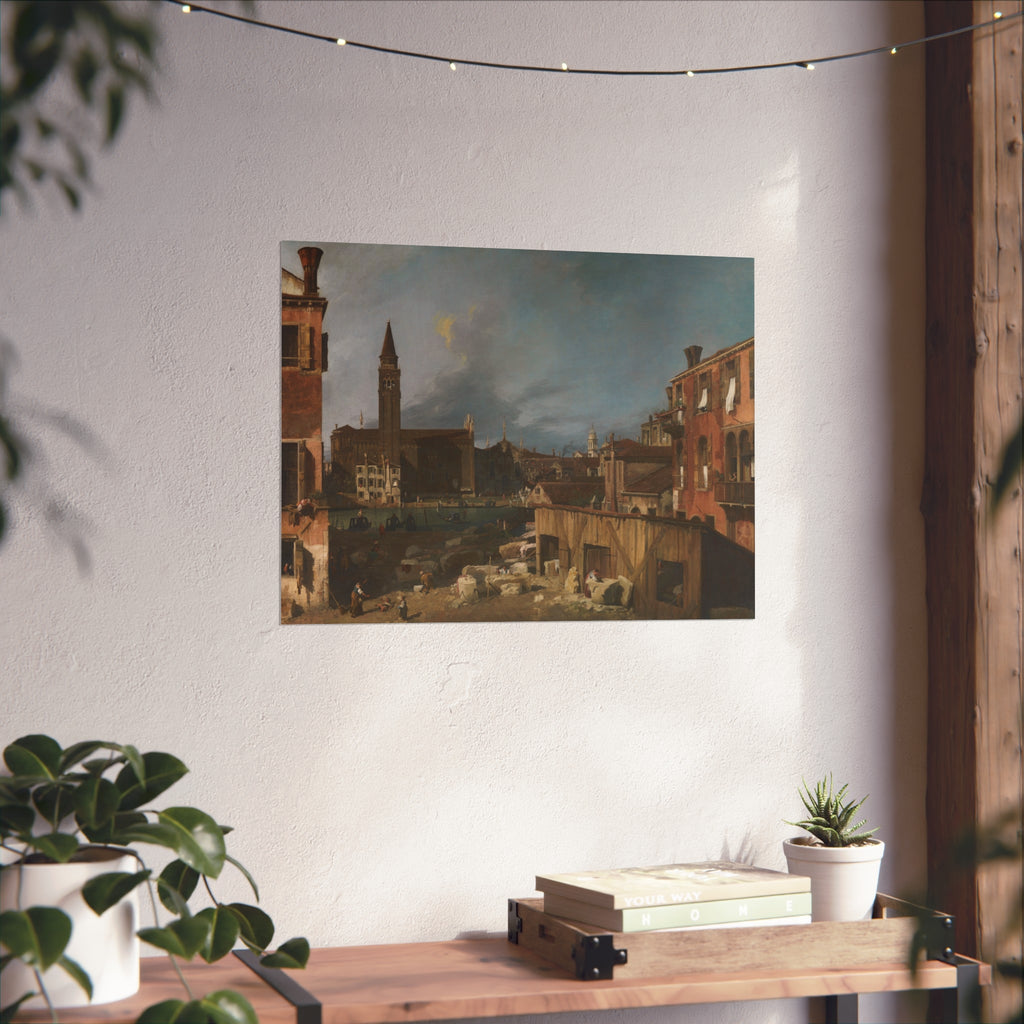 Canaletto - The Stonemason's Yard | Fine Art Poster