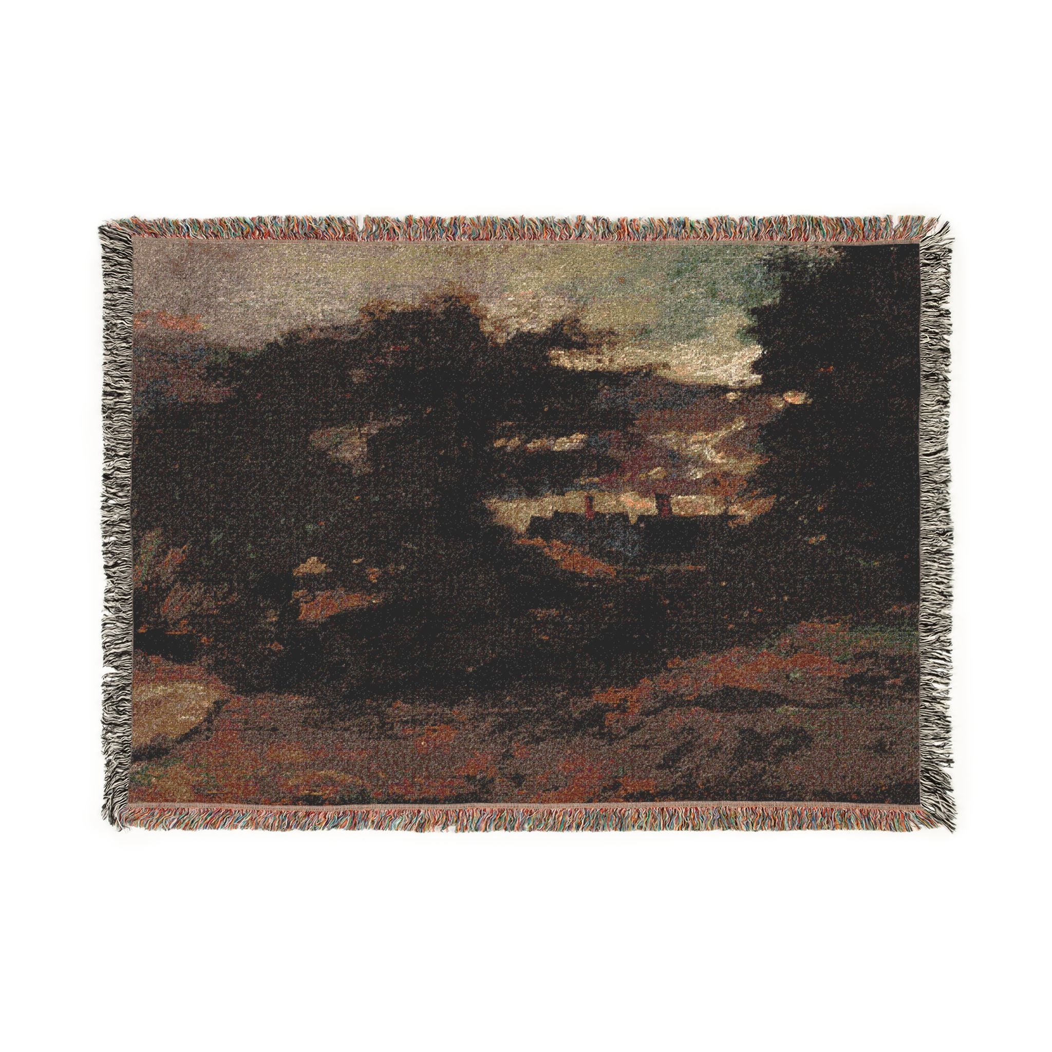 John Constable - Landscape with Cottages | Woven Tapestry Blanket