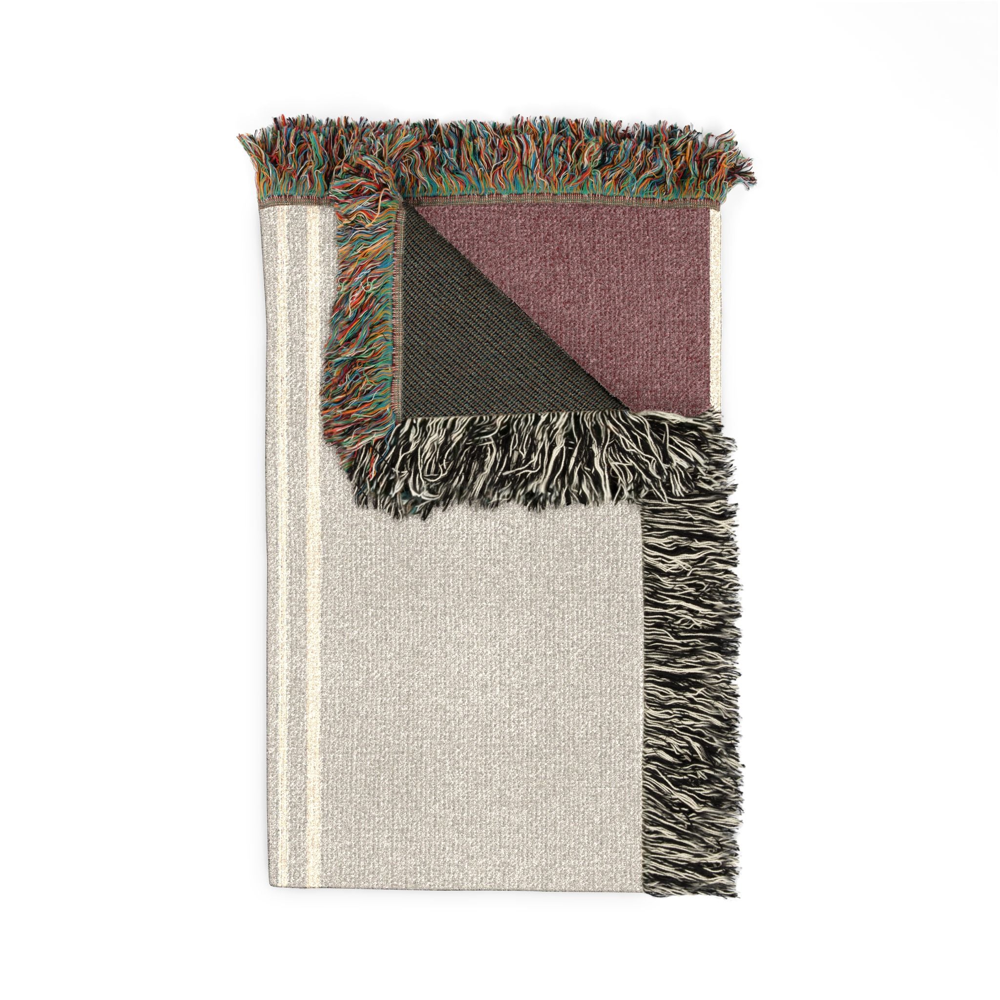 Orchard Throw — Stone · Fig · Warm White