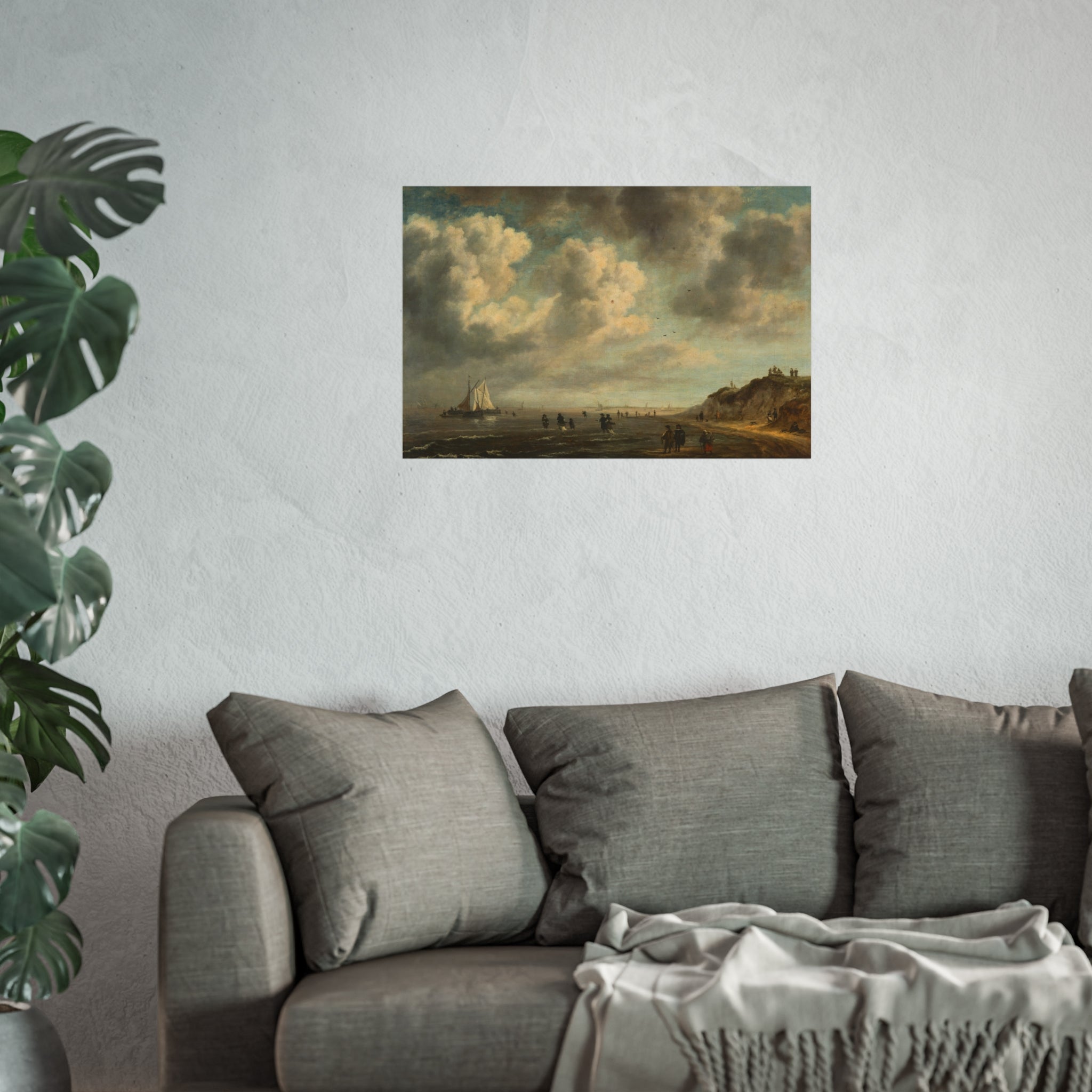 Naar Jacob van Ruisdael - Beach View - 154 - Mauritshuis | Fine Art Poster
