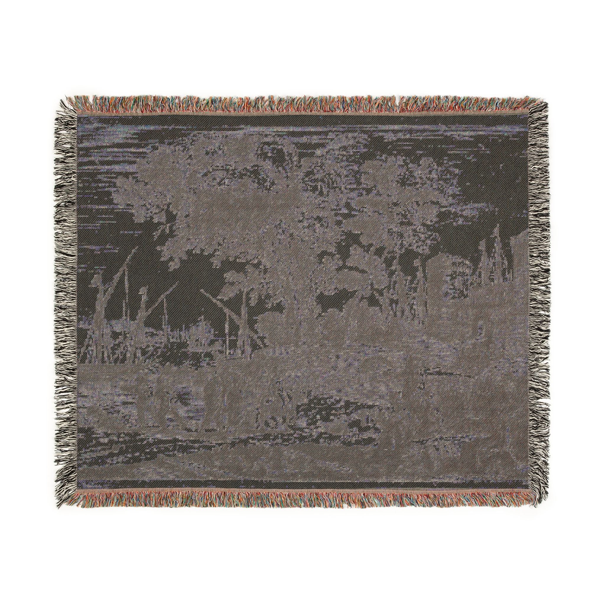 Claude Lorrain - Coast Scene with an Artist Drawing | Woven Tapestry Blanket