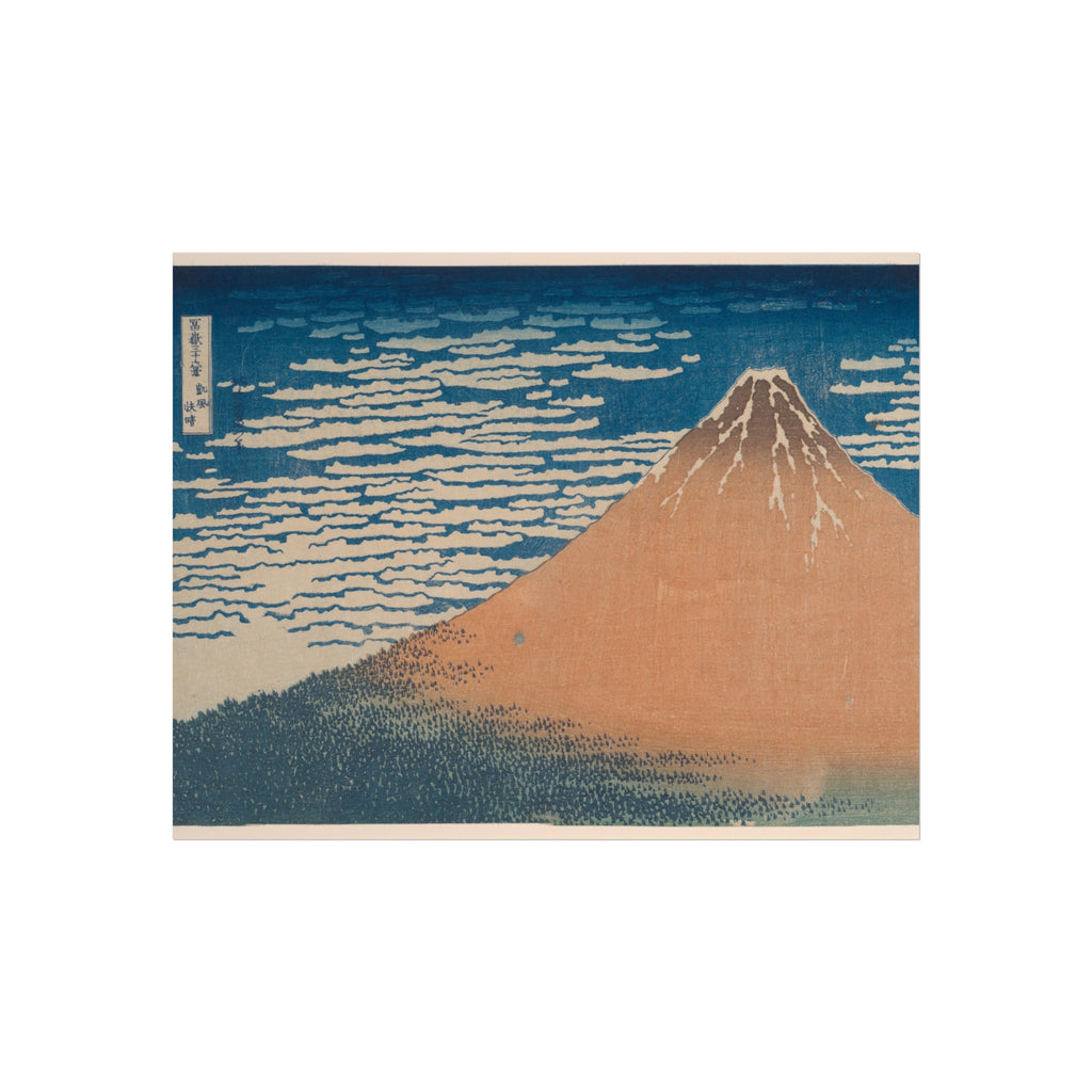 Katsushika Hokusai - Fine Wind, Clear Morning (Red Fuji) | Fine Art Poster