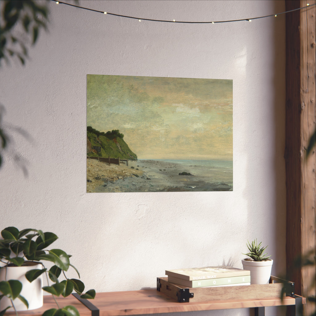 Gustave Courbet - Cliffs on the Sea Coast, Sunrise | Fine Art Poster