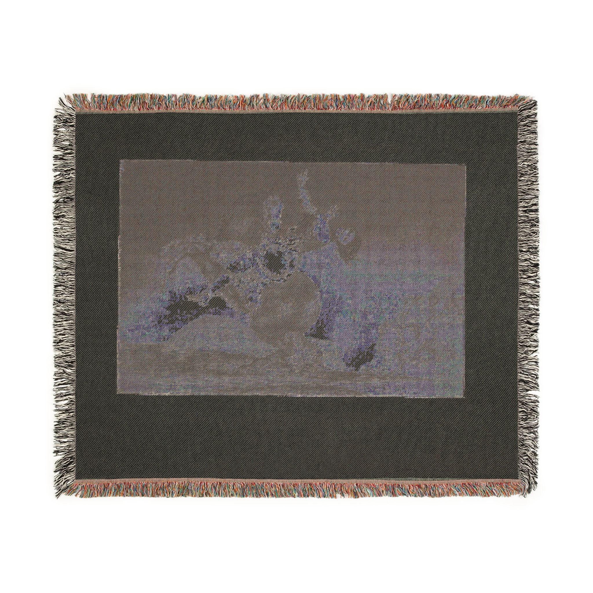 Francisco José de Goya y Lucientes - A Woman and a Horse, Let Someone Else Master Them, plate ten from Los Proverbios | Woven Tapestry Blanket