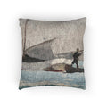 Winslow Homer - Stowing Sail | Woven Pillow