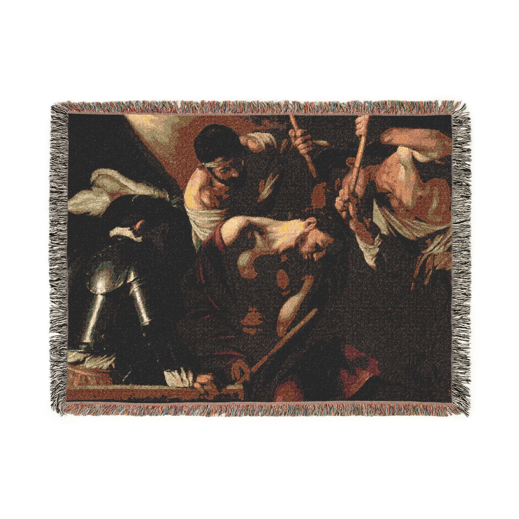 Michelangelo Merisi, called Caravaggio - The Crowning with Thorns - Google Art Project | Woven Tapestry Blanket