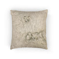 Eugène Delacroix - Studies of Lions | Woven Pillow