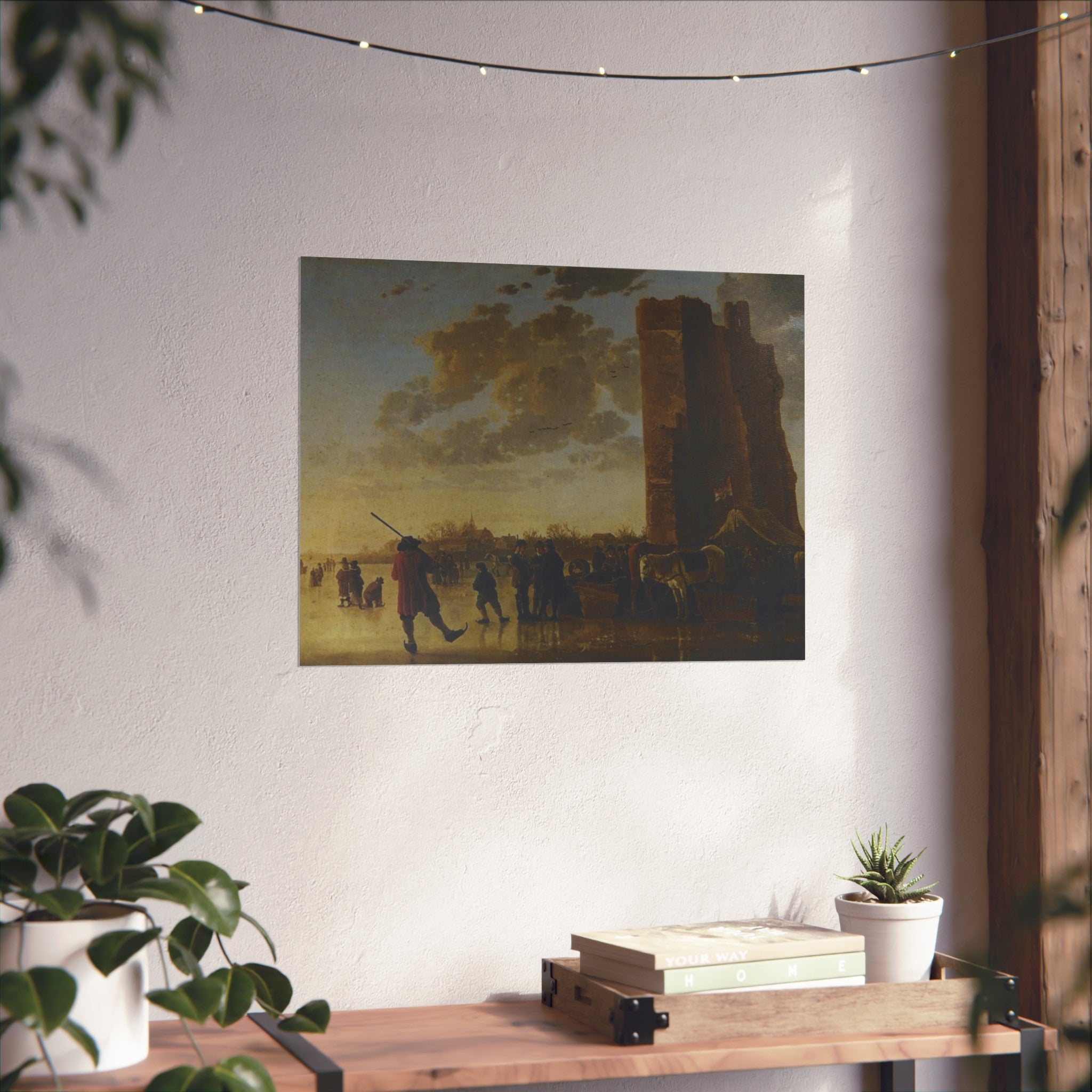 Schilderij, Aelbert Cuyp, met ruïne van Huis te Merwede (12091275046) | Fine Art Poster