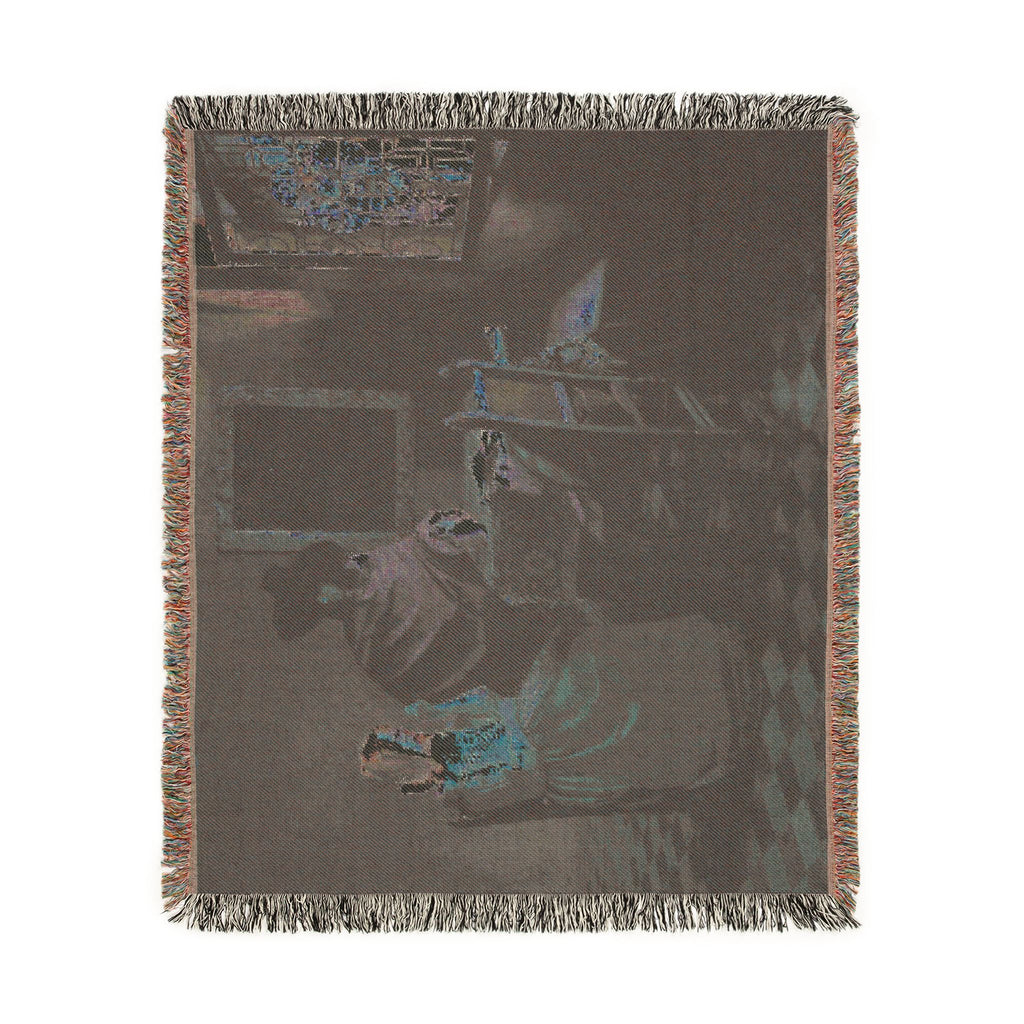 Jan Vermeer van Delft - The Glass of Wine - Google Art Project | Woven Tapestry Blanket