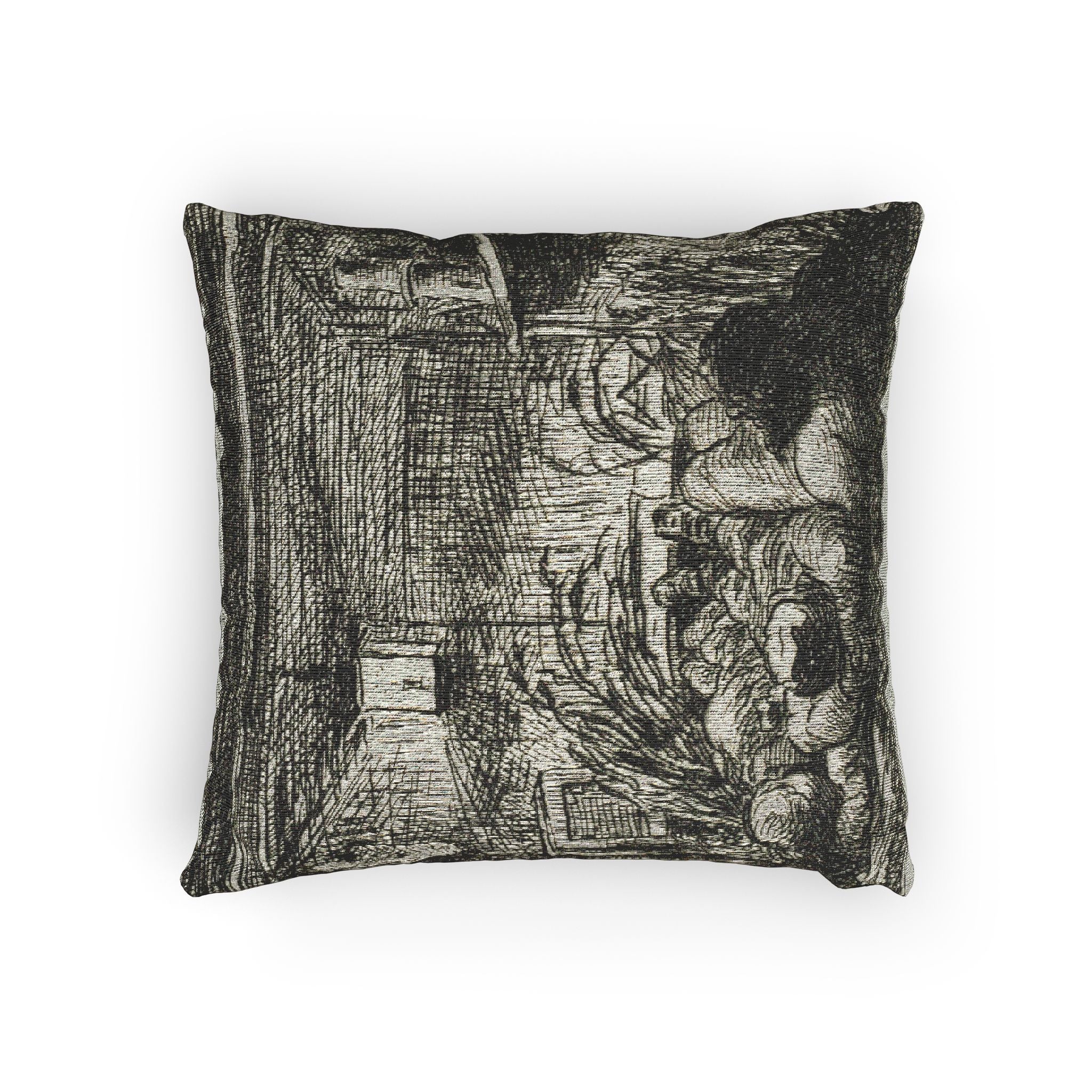 Charles François Daubigny - Bedding Down on the Boat (Night on the boat) | Woven Pillow