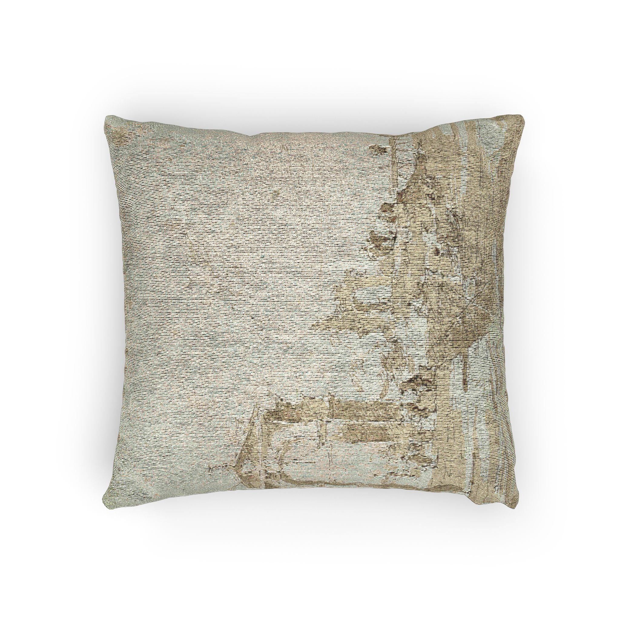 Francesco Guardi - Gateway Near a Landing Bridge | Woven Pillow