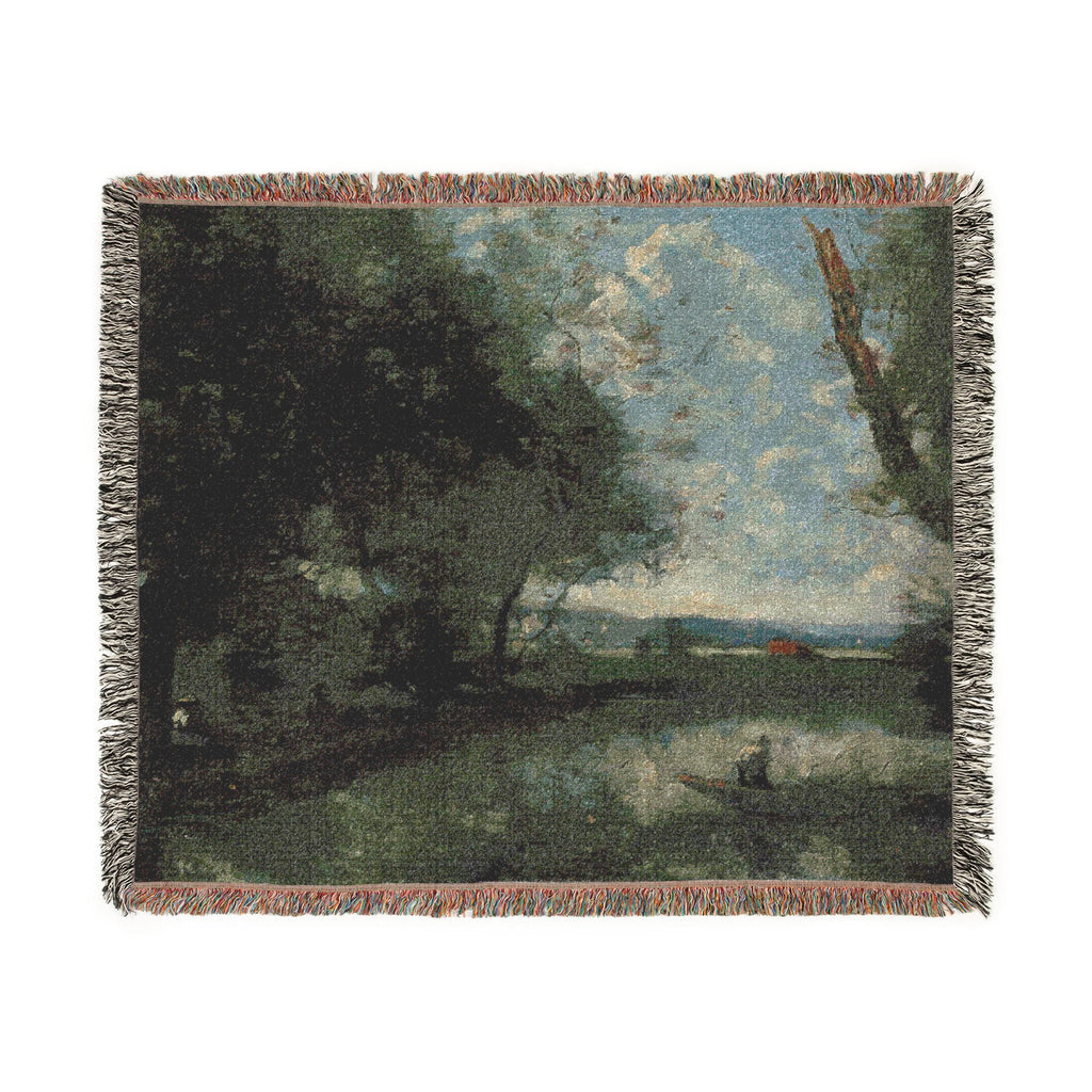 Jean Baptiste Camille Corot - Landscape | Woven Tapestry Blanket