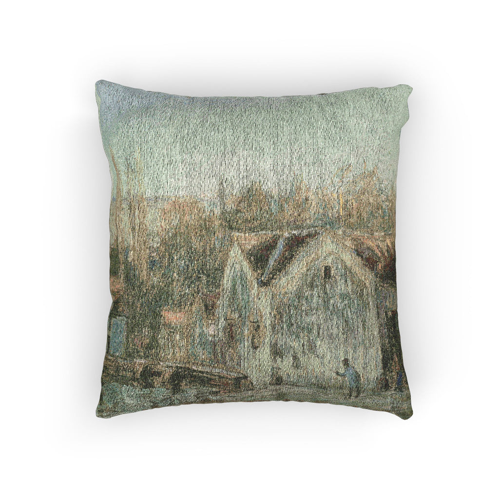 Alfred Sisley - A Corner of Moret-sur-Loing | Woven Pillow