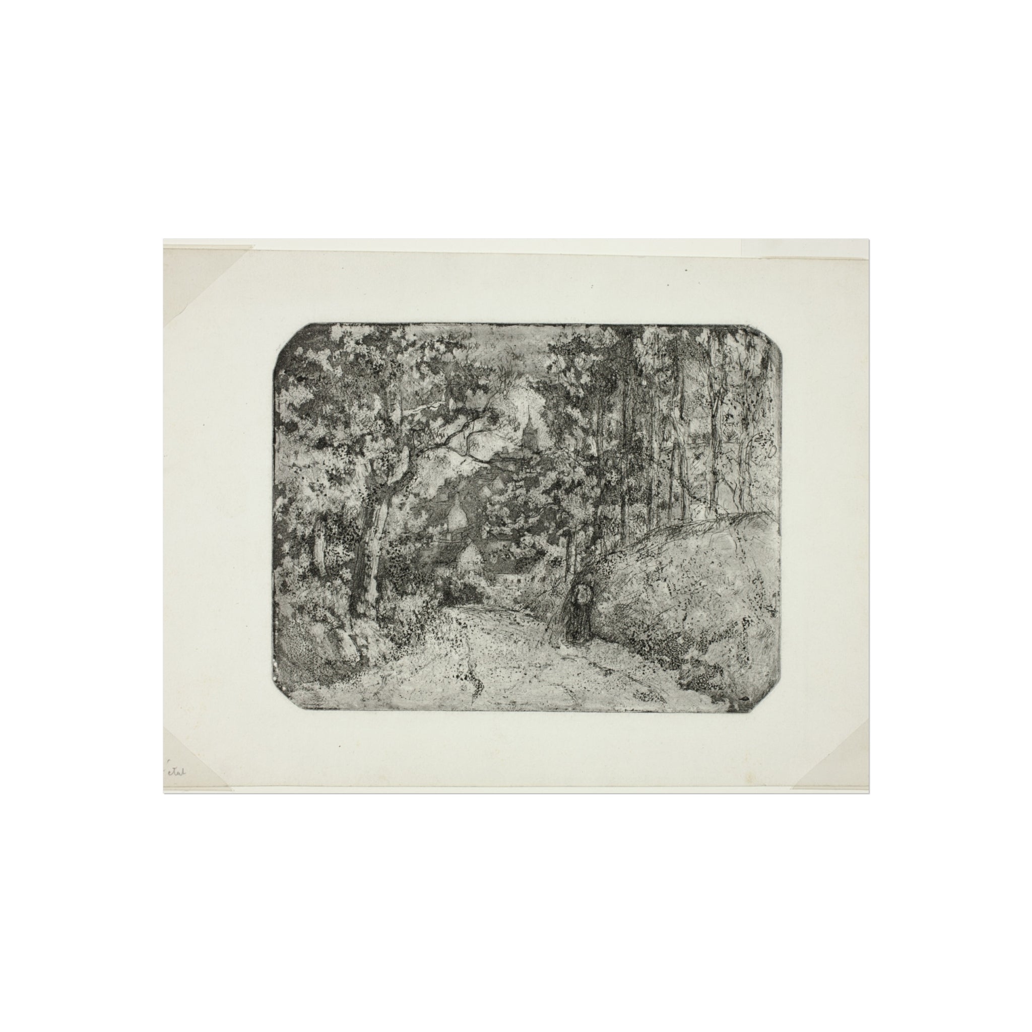 Camille Pissarro - Wooded Lane at Pontoise | Fine Art Poster
