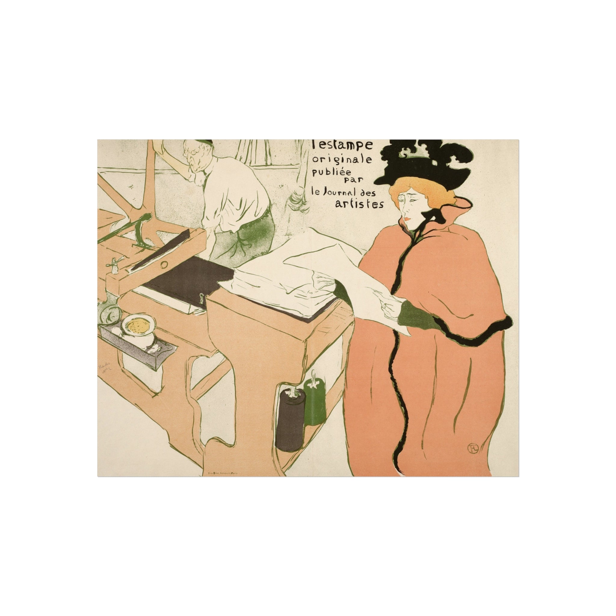Cover for the First Album of L'Estampe Originale Henri de Toulouse-Lautrec Fine Art Poster