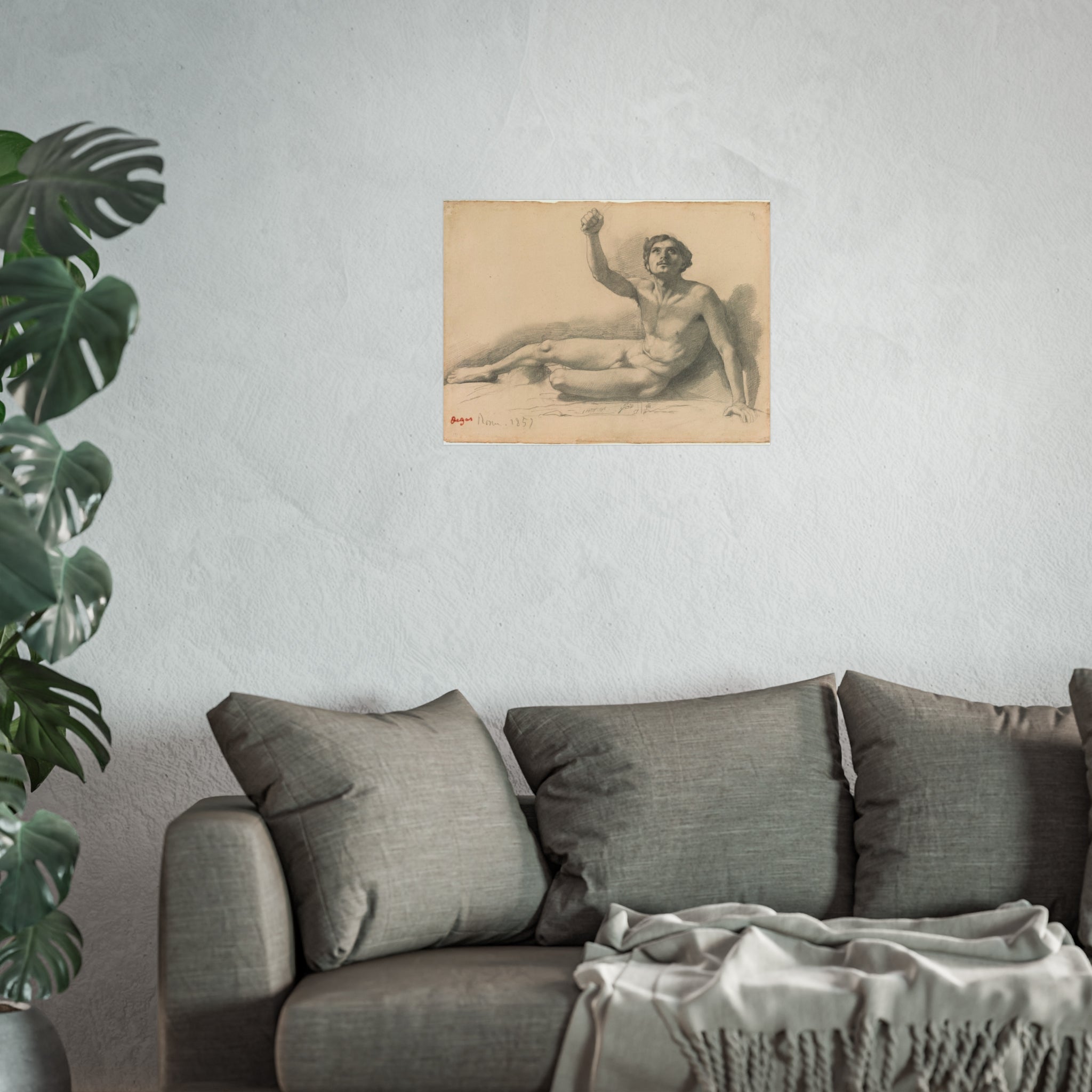 Hilaire Germain Edgar Degas - Study of a Male Nude | Fine Art Poster