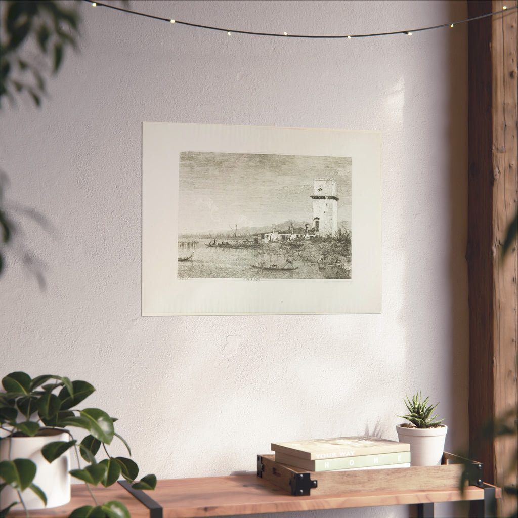 Canaletto - The Tower of Malghera, from Vedute | Fine Art Poster