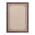 Cream Greek Key Hand-Tufted Wool Rug