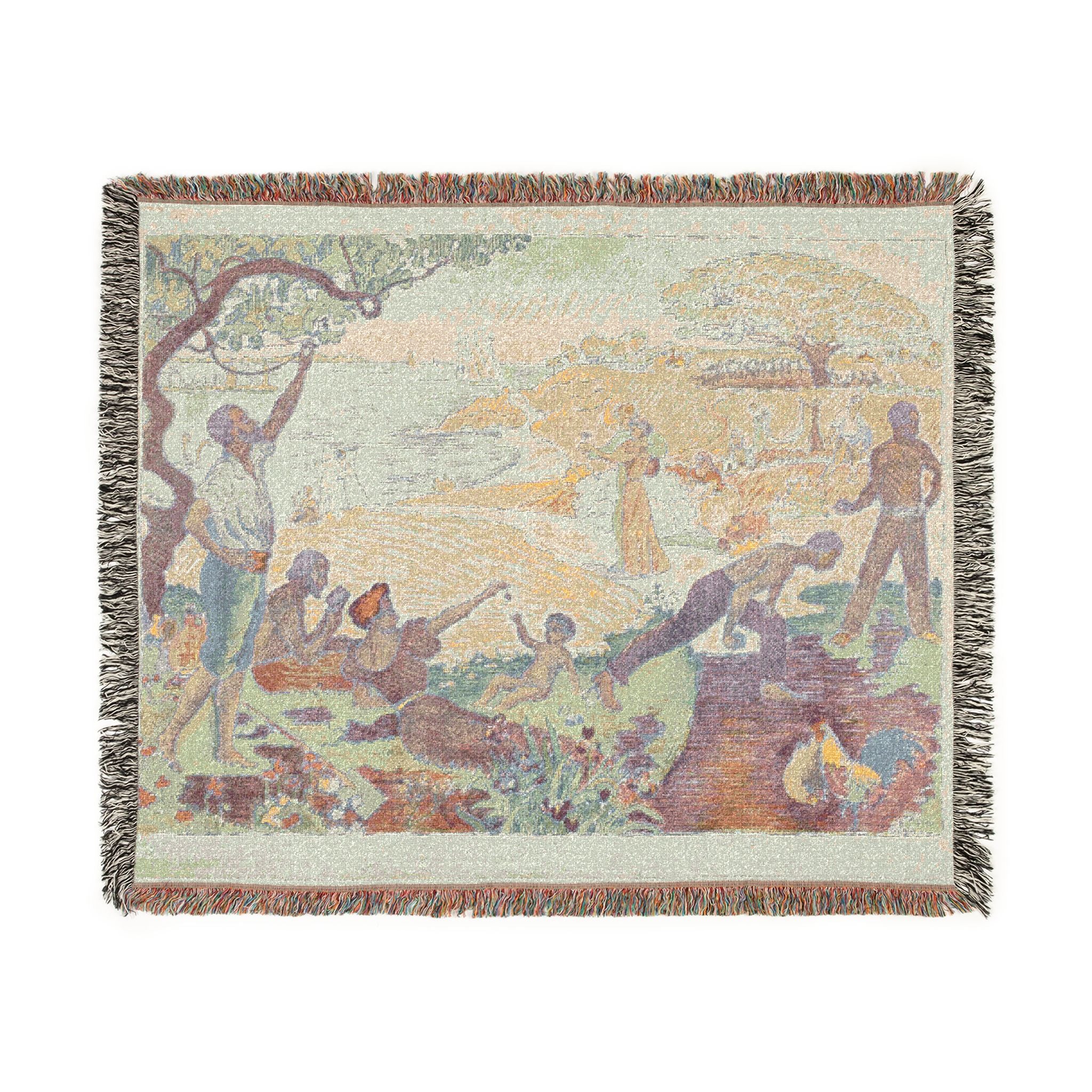 In Times of Harmony Paul Signac Tapestry Blanket
