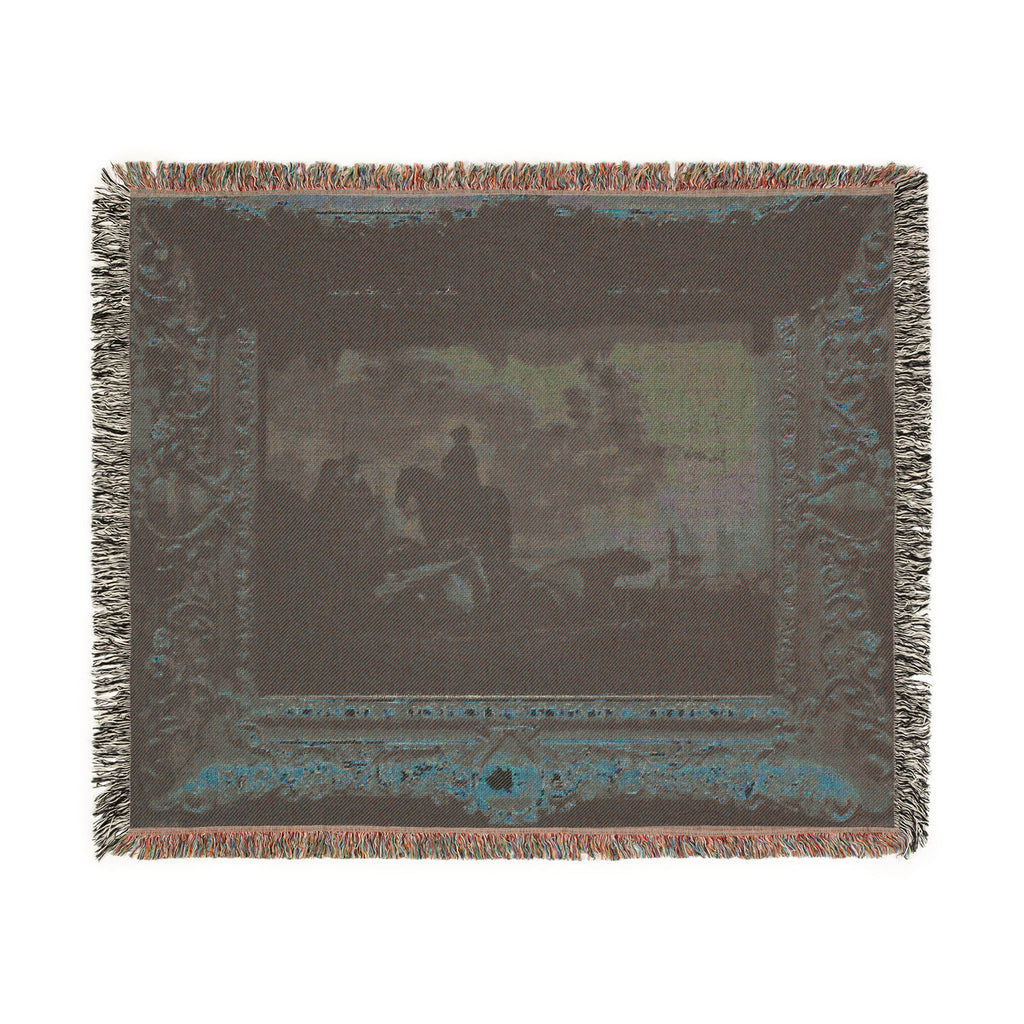 Den Haag - Mauritshuis - Aelbert Cuyp (1620-1691) - Peasants and Cattle by the River Merwede c. 1658-1660 | Woven Tapestry Blanket