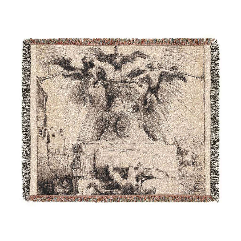 Rembrandt van Rijn - The Phoenix or The Statue Overthrown | Woven Tapestry Blanket
