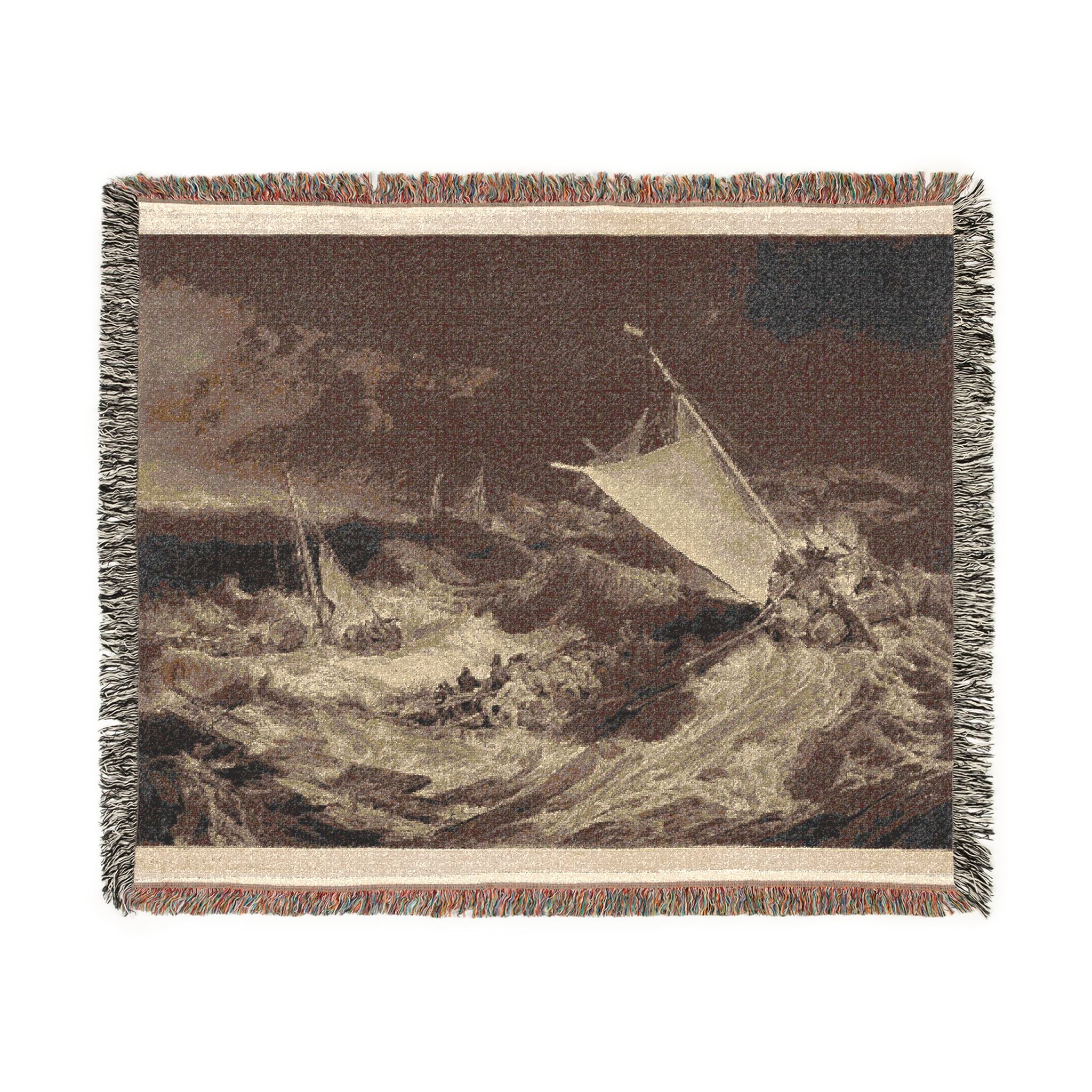 Charles Turner - A Shipwreck | Woven Tapestry Blanket