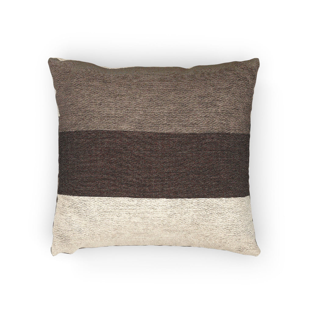 Mushroom Color Block Woven Pillow