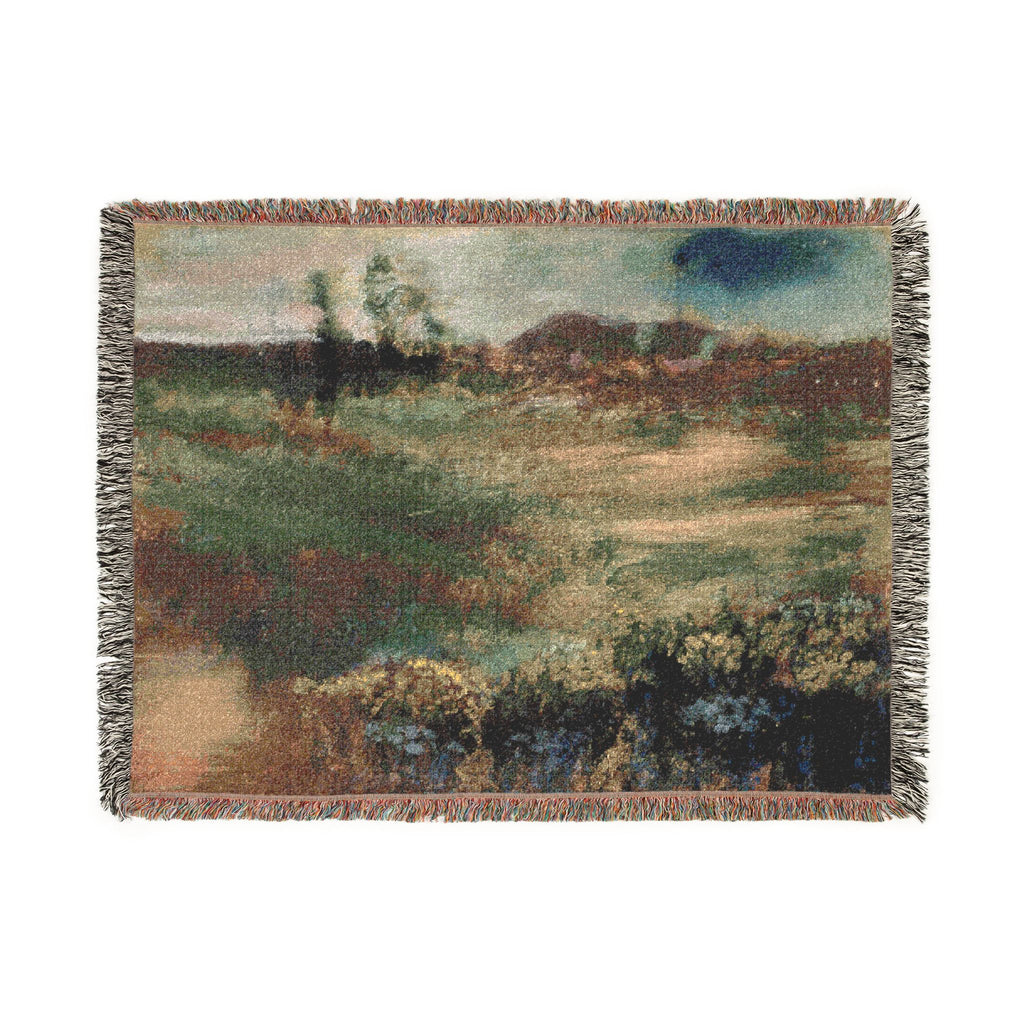 Hilaire Germain Edgar Degas - Landscape with Smokestacks | Woven Tapestry Blanket