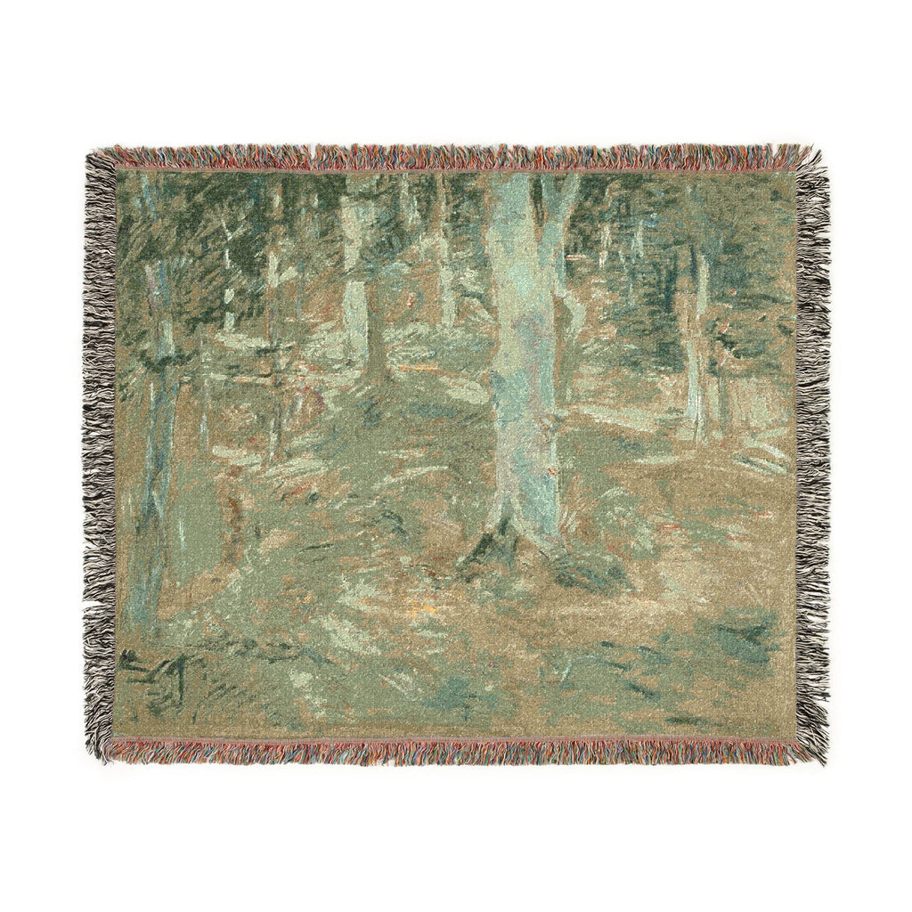 Berthe Morisot - Forêt de Compiègne | Woven Tapestry Blanket
