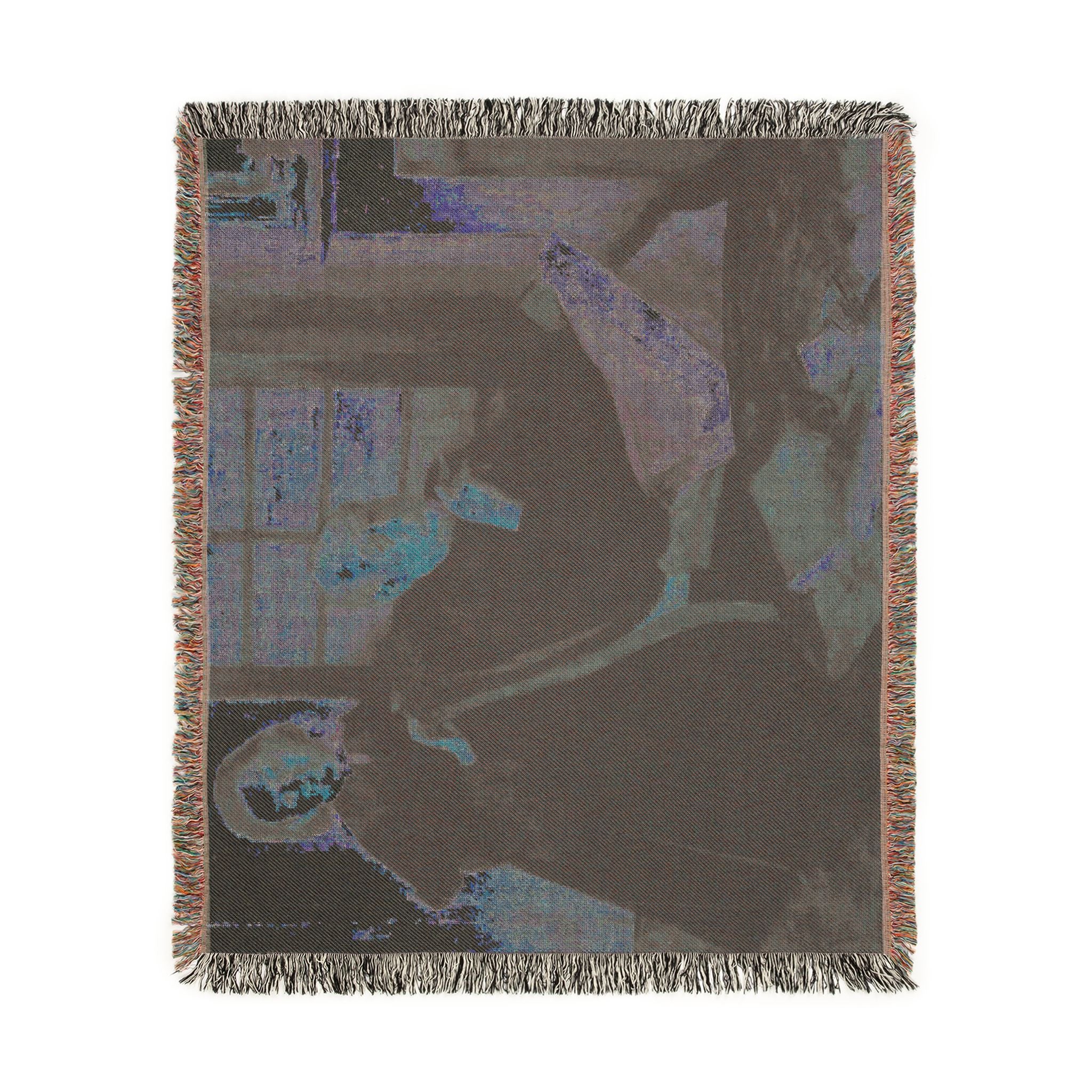 Hilaire Germain Edgar Degas - Henri Degas and His Niece Lucie Degas (The Artist's Uncle and Cousin) | Woven Tapestry Blanket