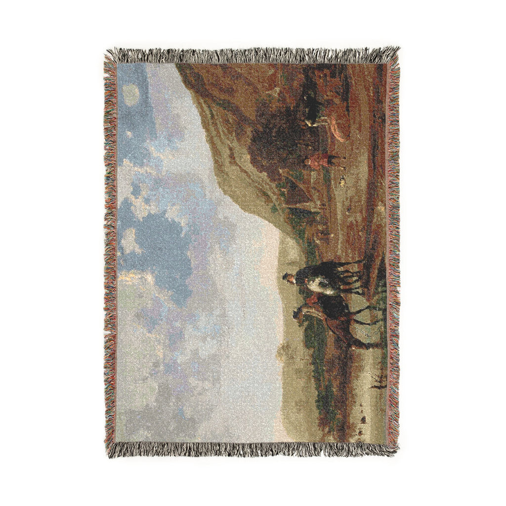 Aelbert Cuyp - Rivierlandschap met ruiters - Google Art Project | Woven Tapestry Blanket