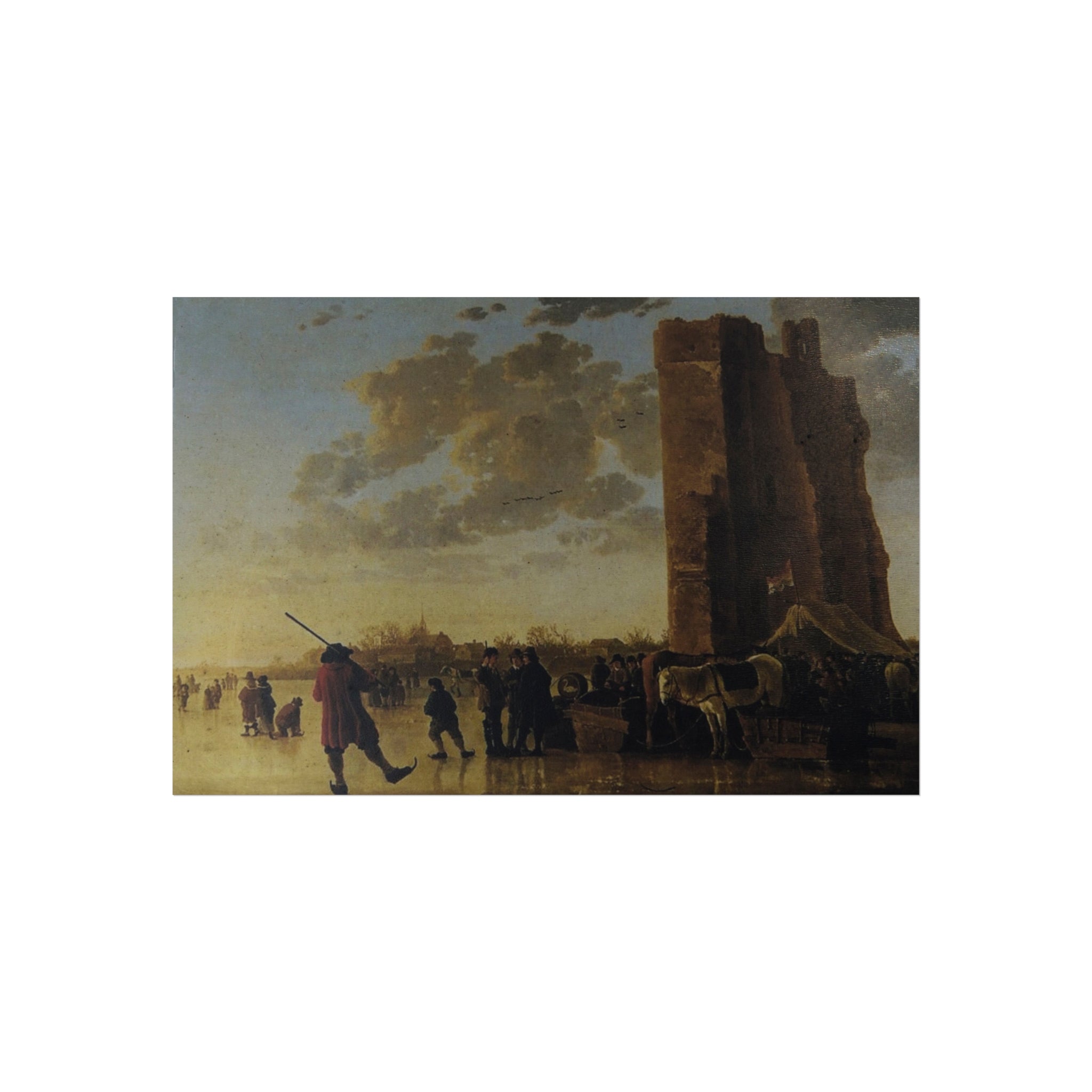 Schilderij, Aelbert Cuyp, met ruïne van Huis te Merwede (12091275046) | Fine Art Poster