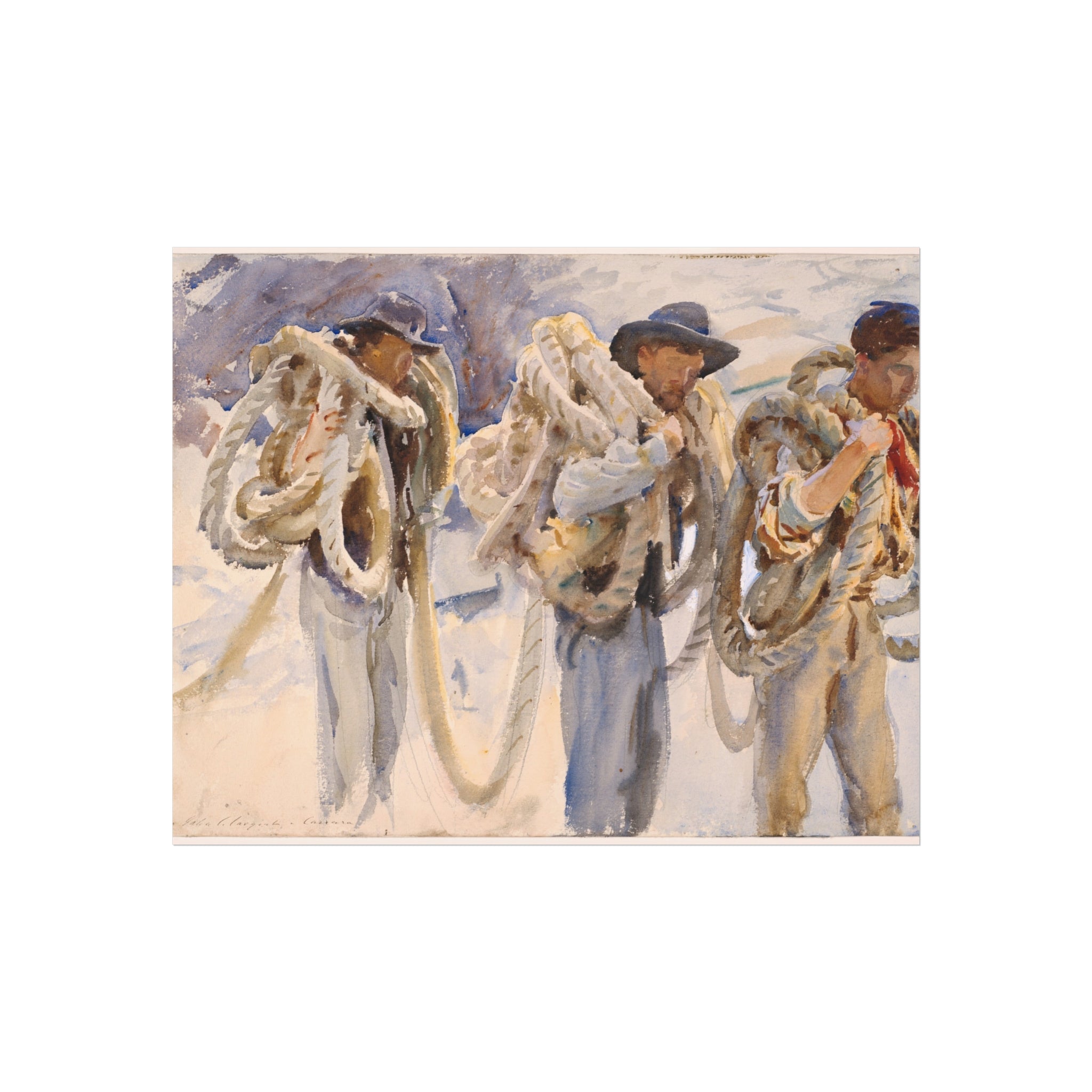 Workmen at Carrara John Singer Sargent Fine Art Poster