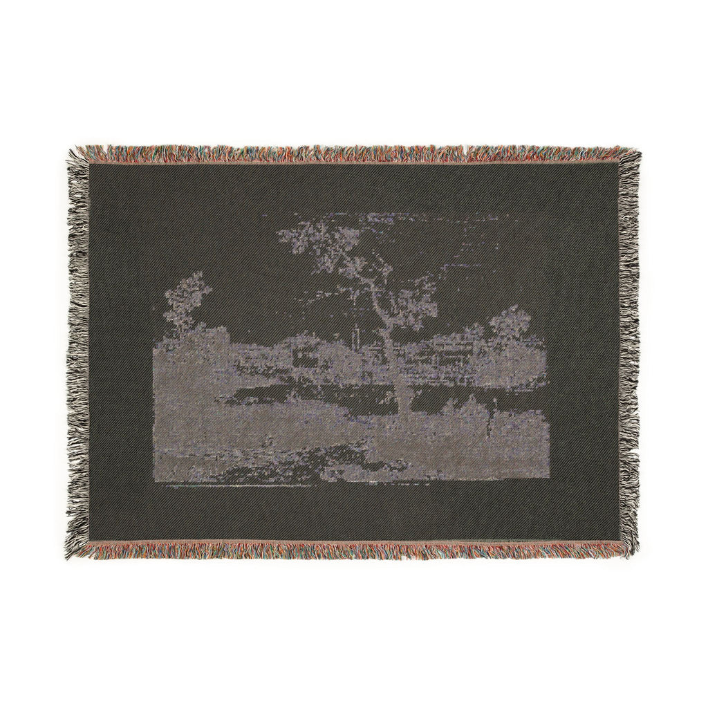 Canaletto - View of a Town on a River Bank, from Vedute | Woven Tapestry Blanket
