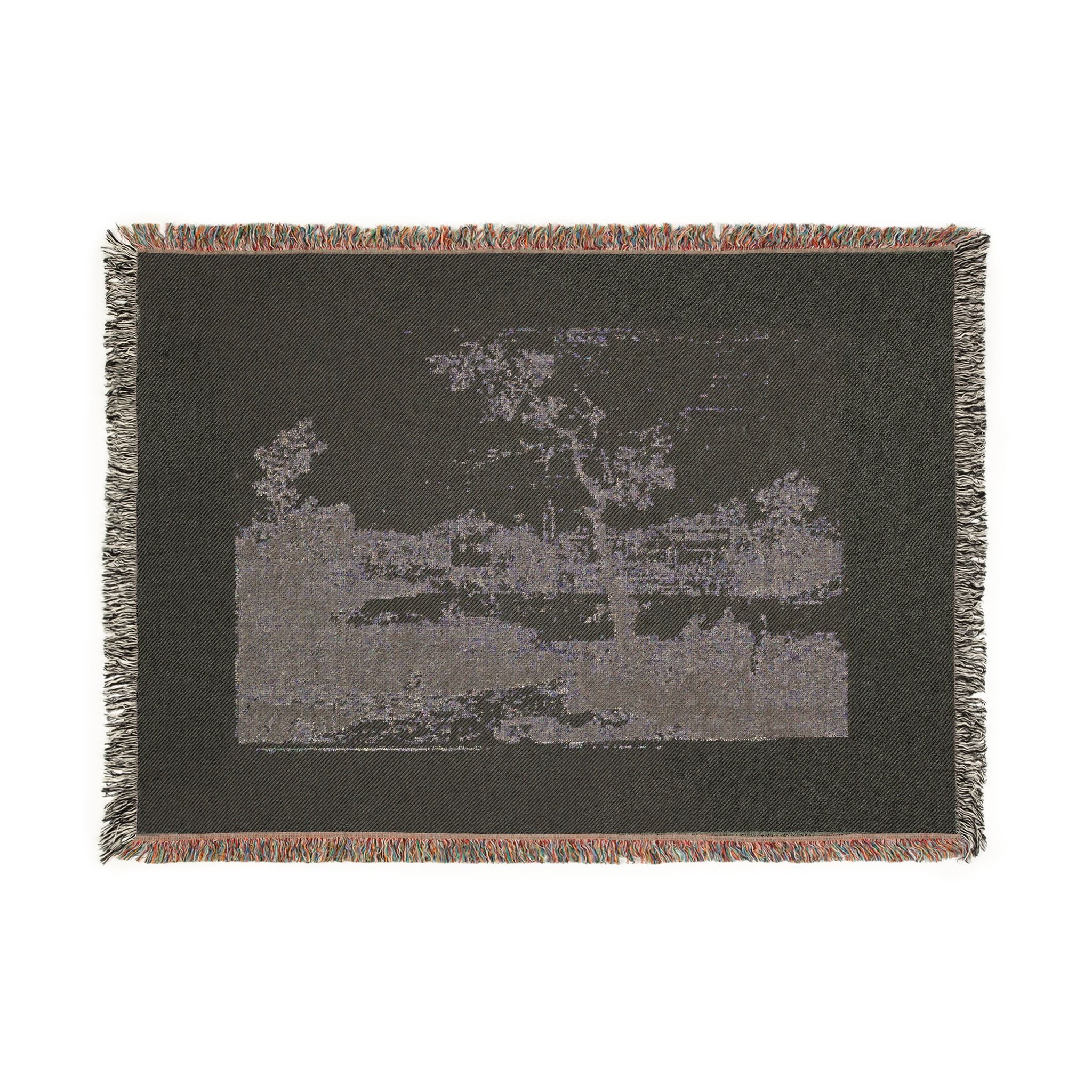 Canaletto - View of a Town on a River Bank, from Vedute | Woven Tapestry Blanket