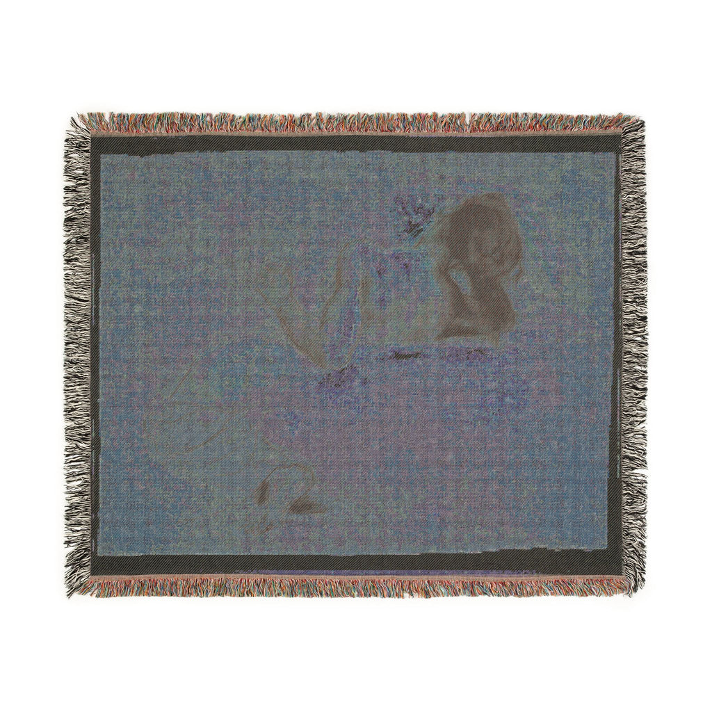 Eugène Delacroix - Crouching Woman | Woven Tapestry Blanket