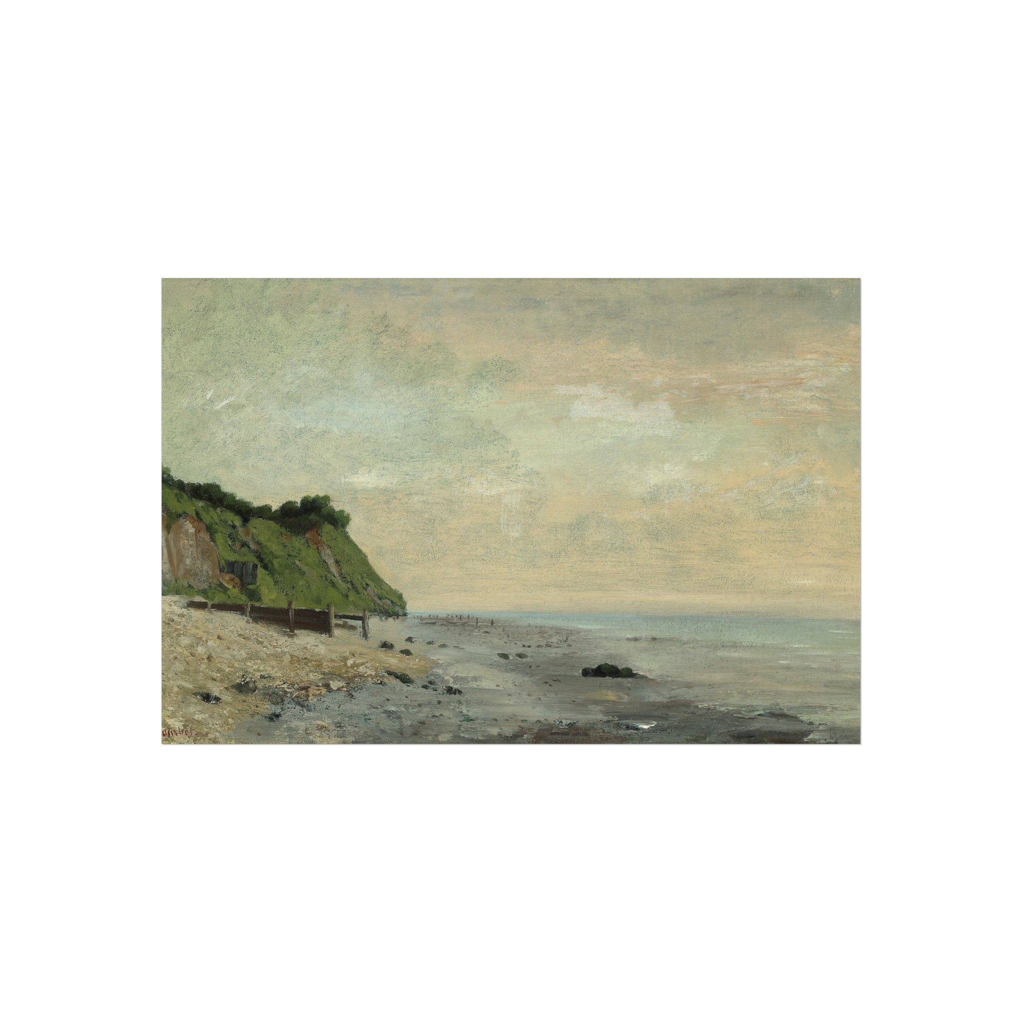Gustave Courbet - Cliffs on the Sea Coast, Sunrise | Fine Art Poster