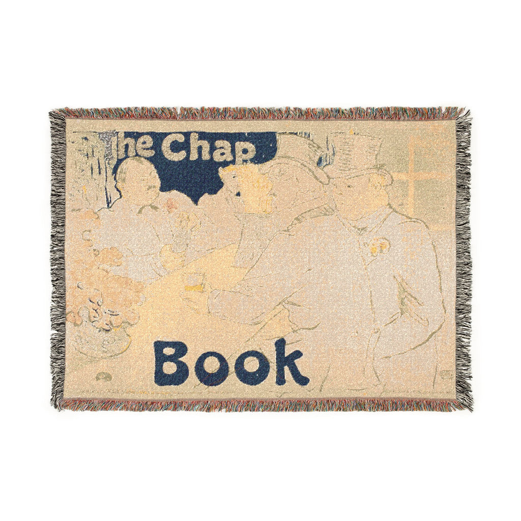 Henri de Toulouse-Lautrec - Irish and American Bar, Rue Royale—The Chap Book | Woven Tapestry Blanket
